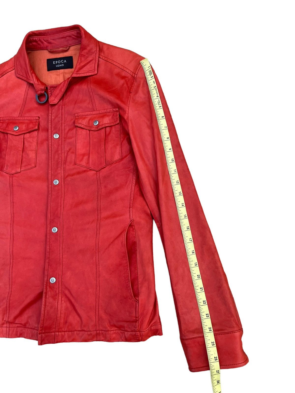 Leather Epoca Uomo Japan Patina Sheep Leather Four Pocket Shirt Size US M / EU 48-50 / 2 - 4 Thumbnail