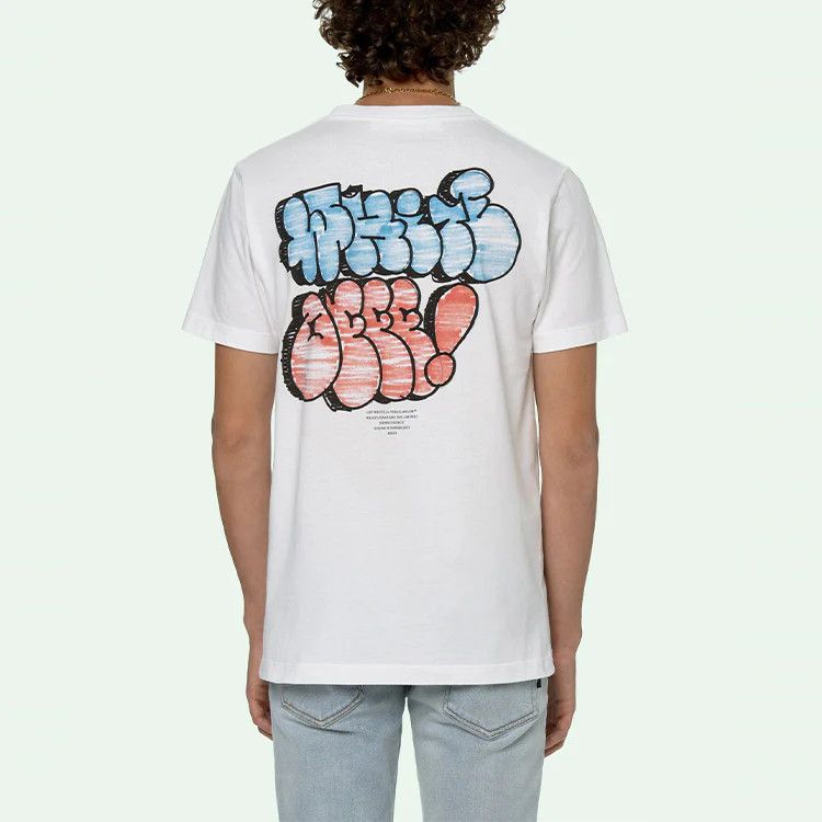 Off-White White Graff Logo T-Shirt Size US XL / EU 56 / 4 - 2 Thumbnail