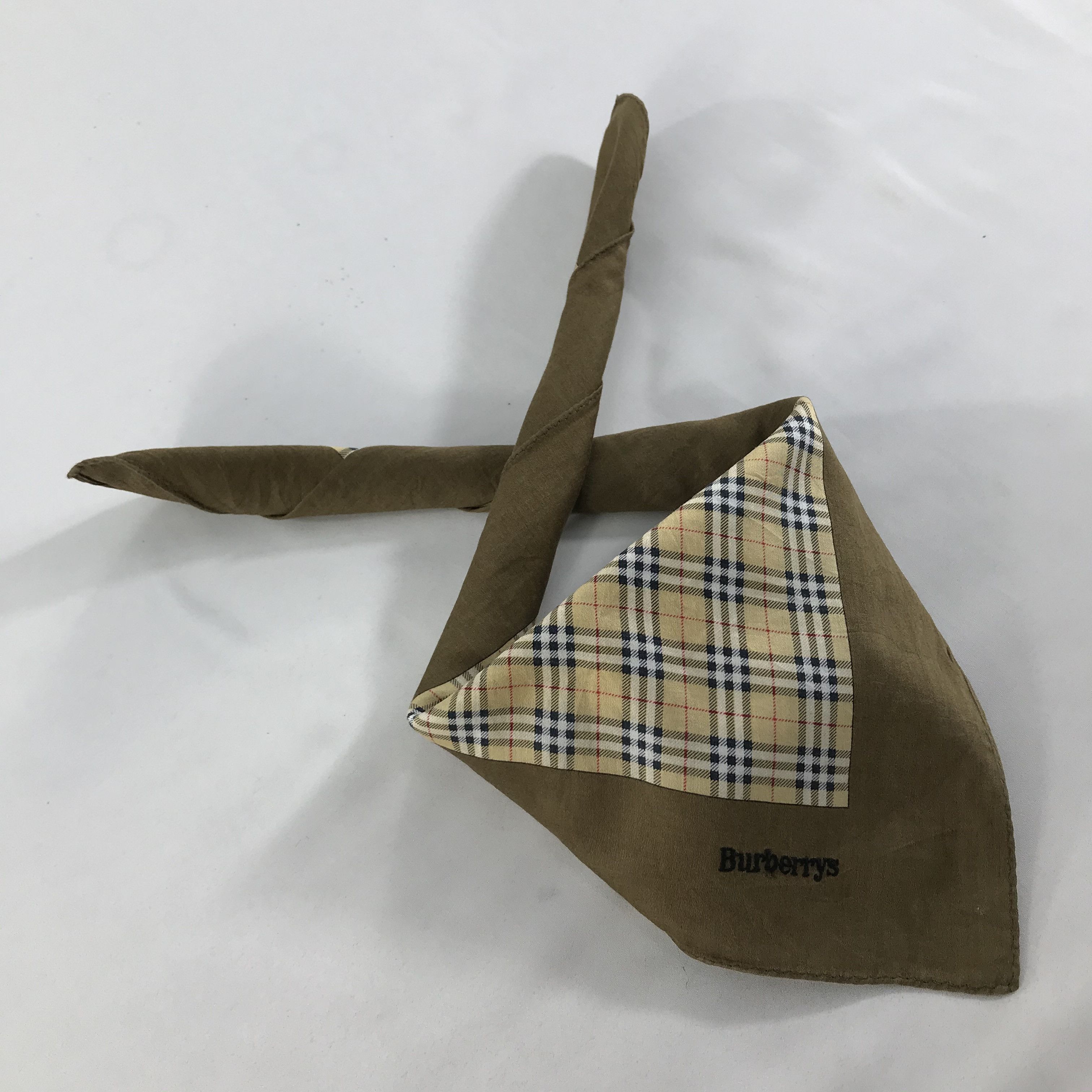 Burberry × Vintage Burberry Bandana / Handkerchief / Neckerchief - S1569 Size ONE SIZE - 4 Thumbnail
