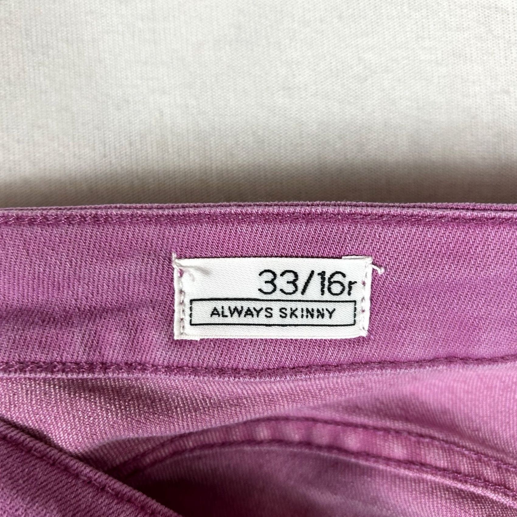 Gap Gap 1969 Always Skinny Jeans Womens 33/16R Pink Denim Mid Rise 5-Pocket Distressed Look, Vintage? No, Flawed Size 24" / US 00 / IT 34 - 7 Thumbnail