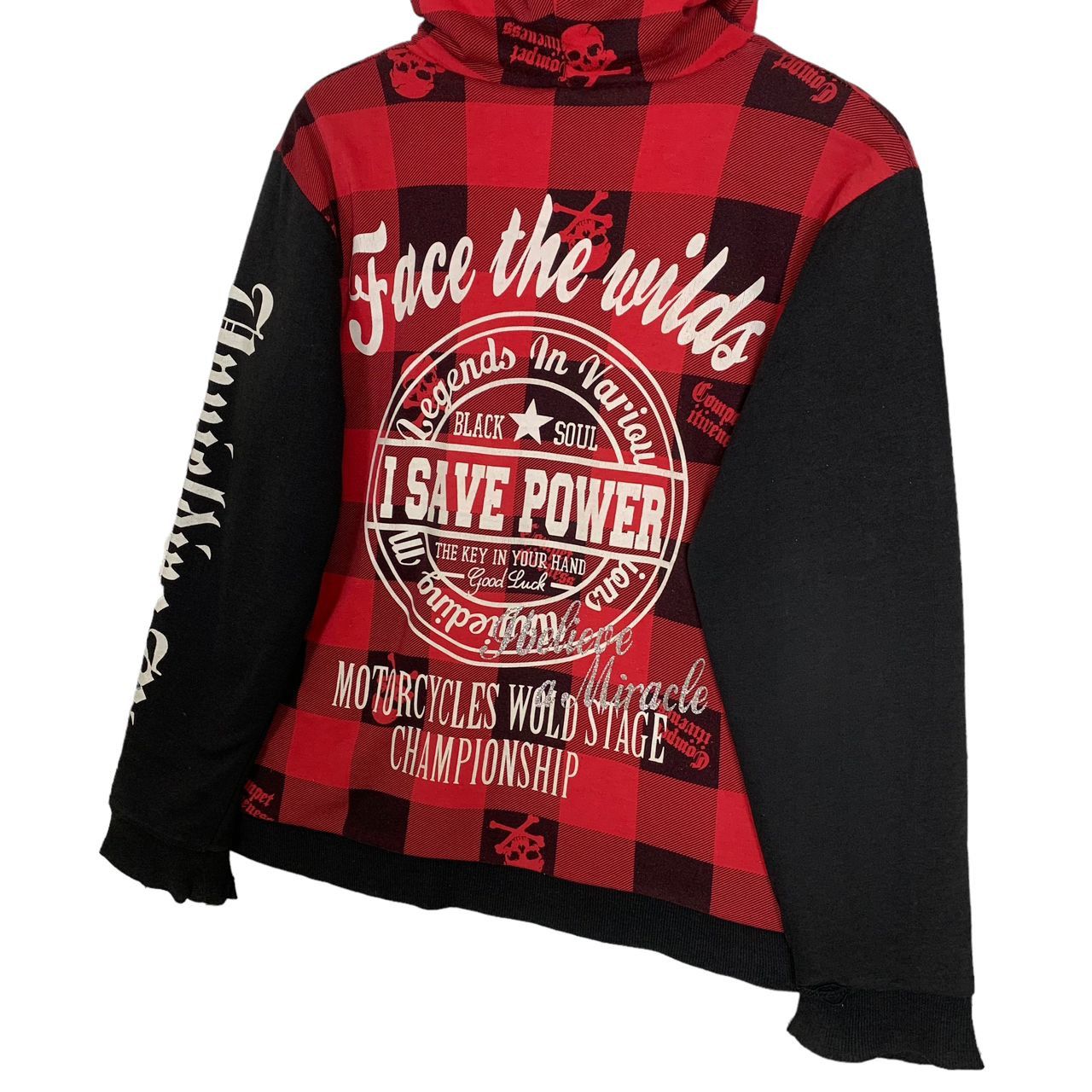 If Six Was Nine × Japanese Brand Japanese Brand Flag Stone Checkerboard Skull Zipper Hoodie Size S / US 4 / IT 40 - 7 Thumbnail