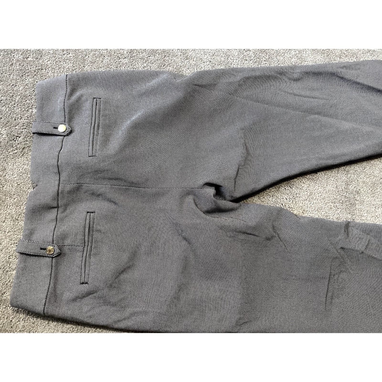 Ann Taylor VINTAGE Ann Taylor Grey Maria Trouser Pants Women 8P Petite Gray Dress Pants 8P Womens Size 30" / US 8 / IT 44 - 4 Thumbnail