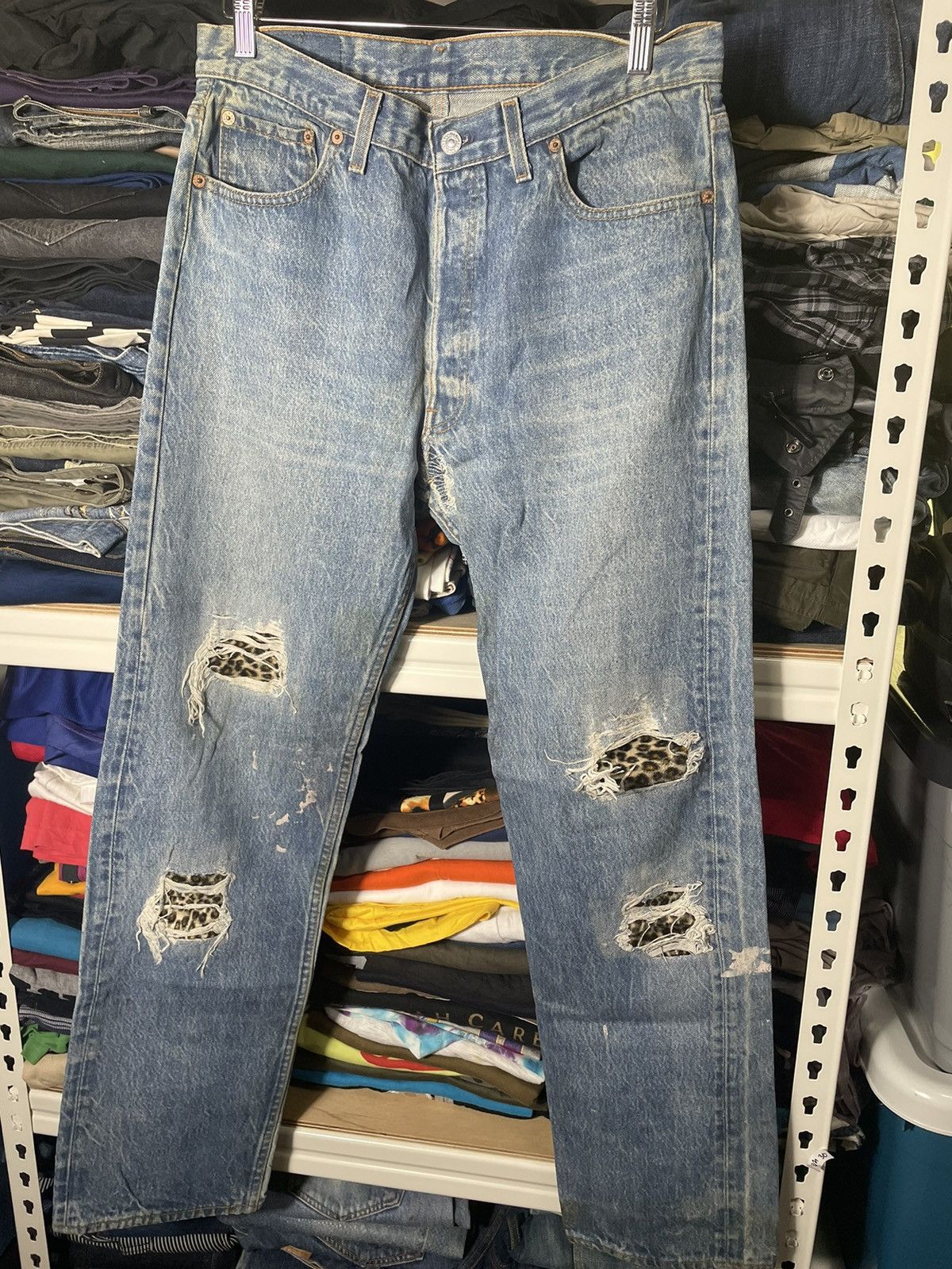 Levi's Vintage Distressed Levis 501 Jeans Size US 33 - 2 Thumbnail