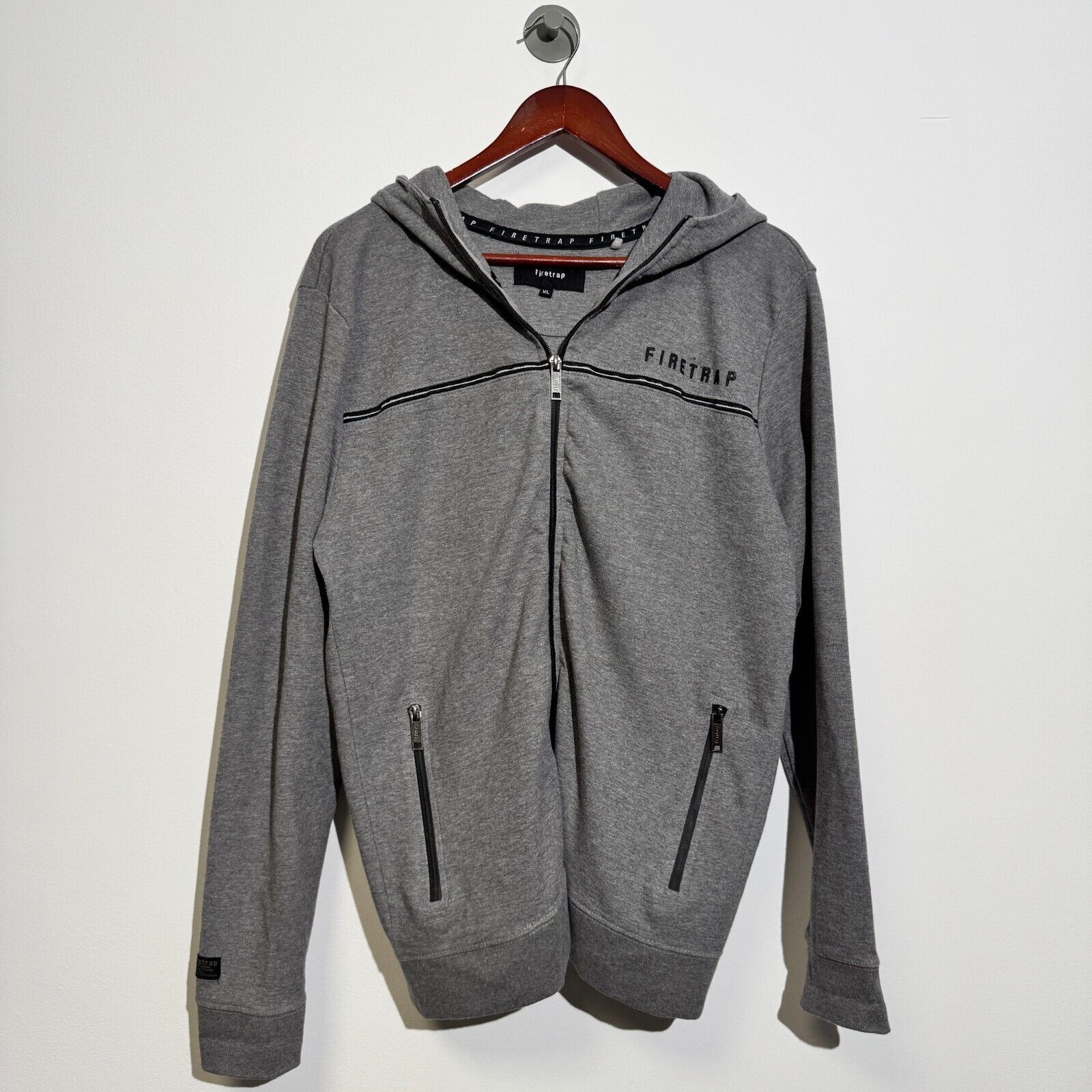 Vintage Vintage Unisex Gray Cotton Zip Hoodie Size XL Washed 90s Size US XL / EU 56 / 4 - 1 Thumbnail