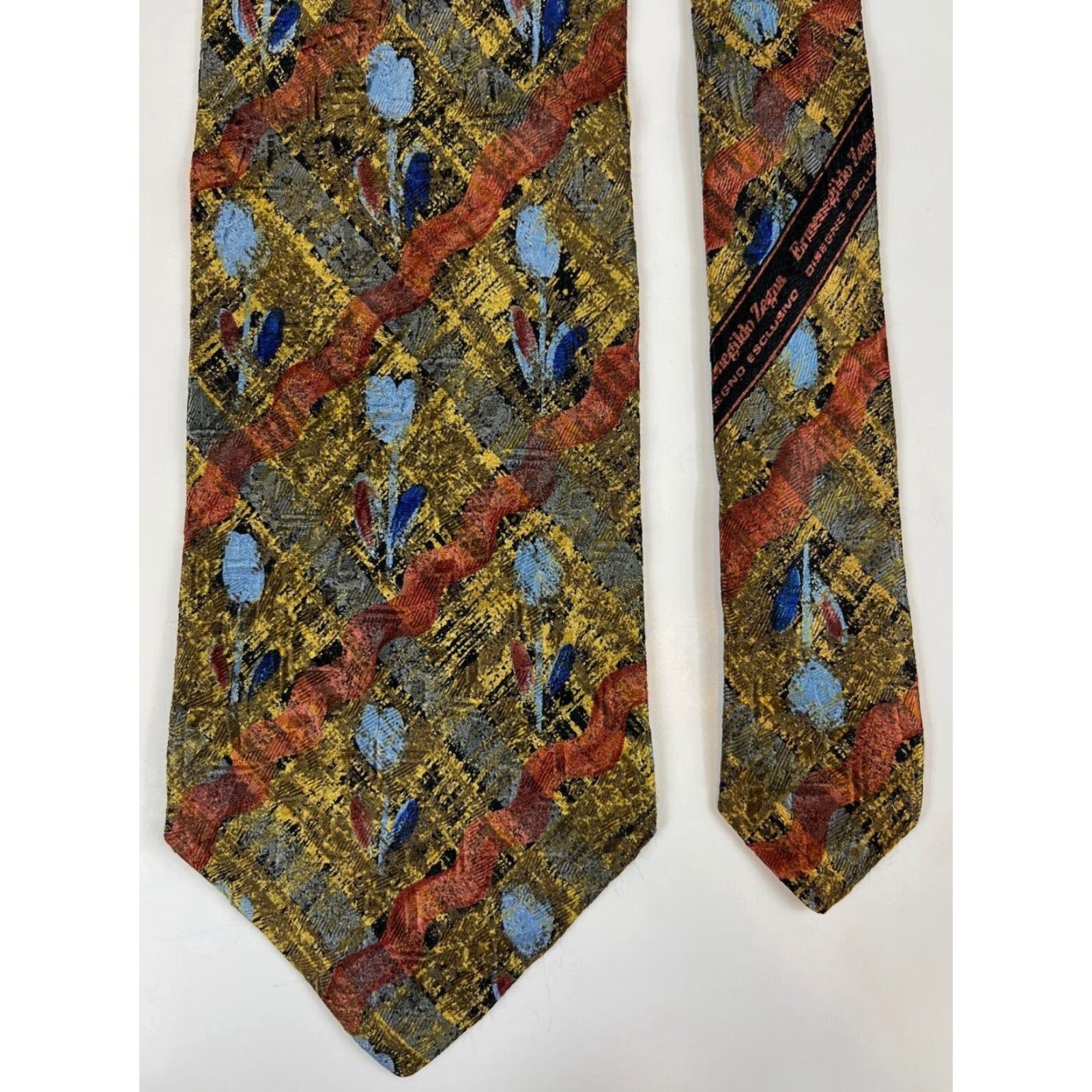 Ermenegildo Zegna VINTAGE Ermenegildo Zegna Silk Tie Floral Men’s Tie Made in Italy Size ONE SIZE - 6 Thumbnail