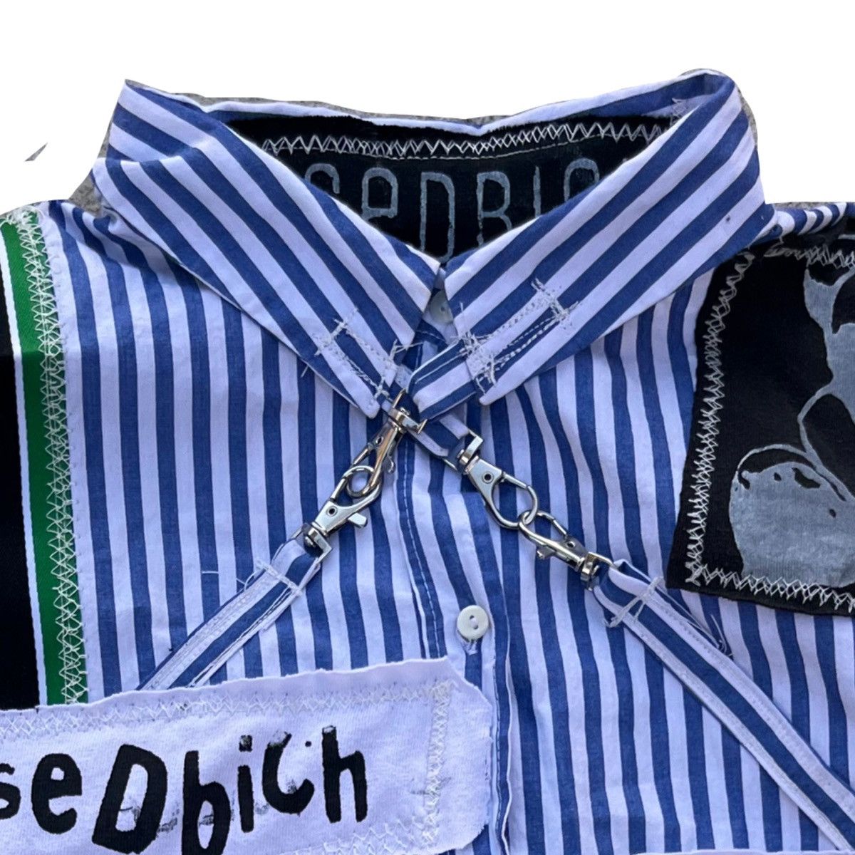 Other Basedbich custom pin stripe shirt with patches size small Size US S / EU 44-46 / 1 - 3 Thumbnail
