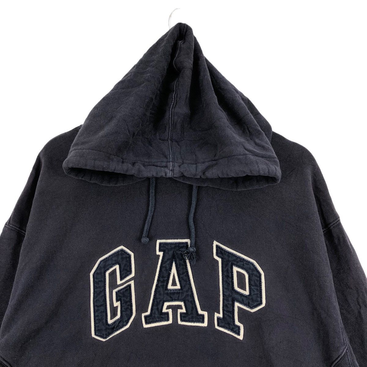 Gap Vintage GAP Hoodies Big Logo Pullover Jumper Streetwear Navy Size US M / EU 48-50 / 2 - 2 Thumbnail