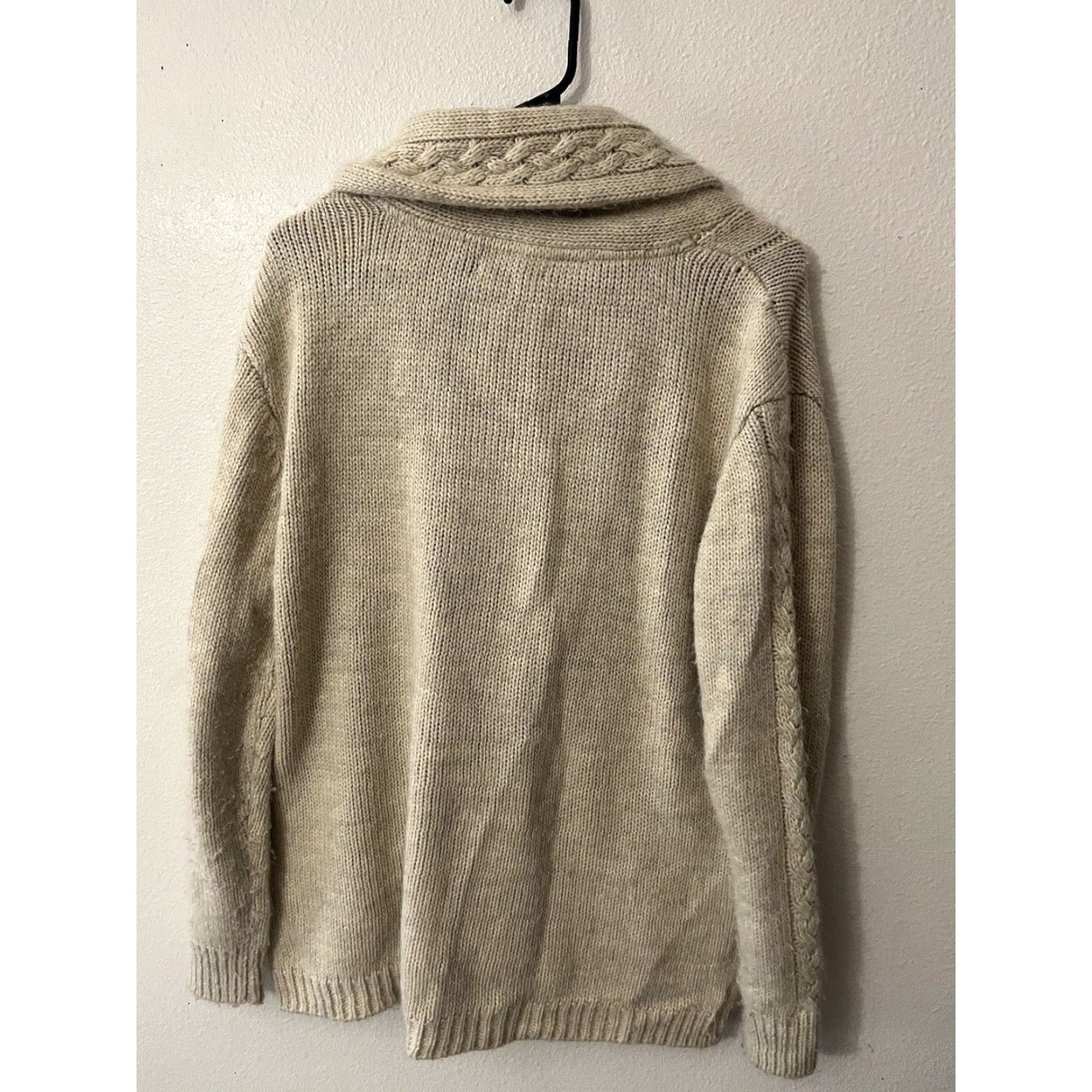 Vintage VINTAGE Atmosphere Women's Sweater Cardigan Size 12 Beige Acrylic Knit Size XL / US 12-14 / IT 48-50 - 2 Thumbnail