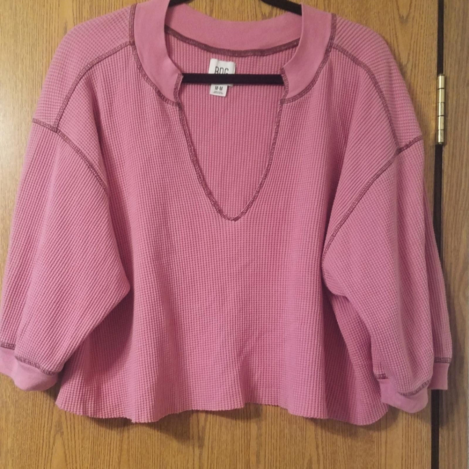 Other BCG Pink Waffle Knit Pullover Size Medium Size M / US 6-8 / IT 42-44 - 1 Thumbnail