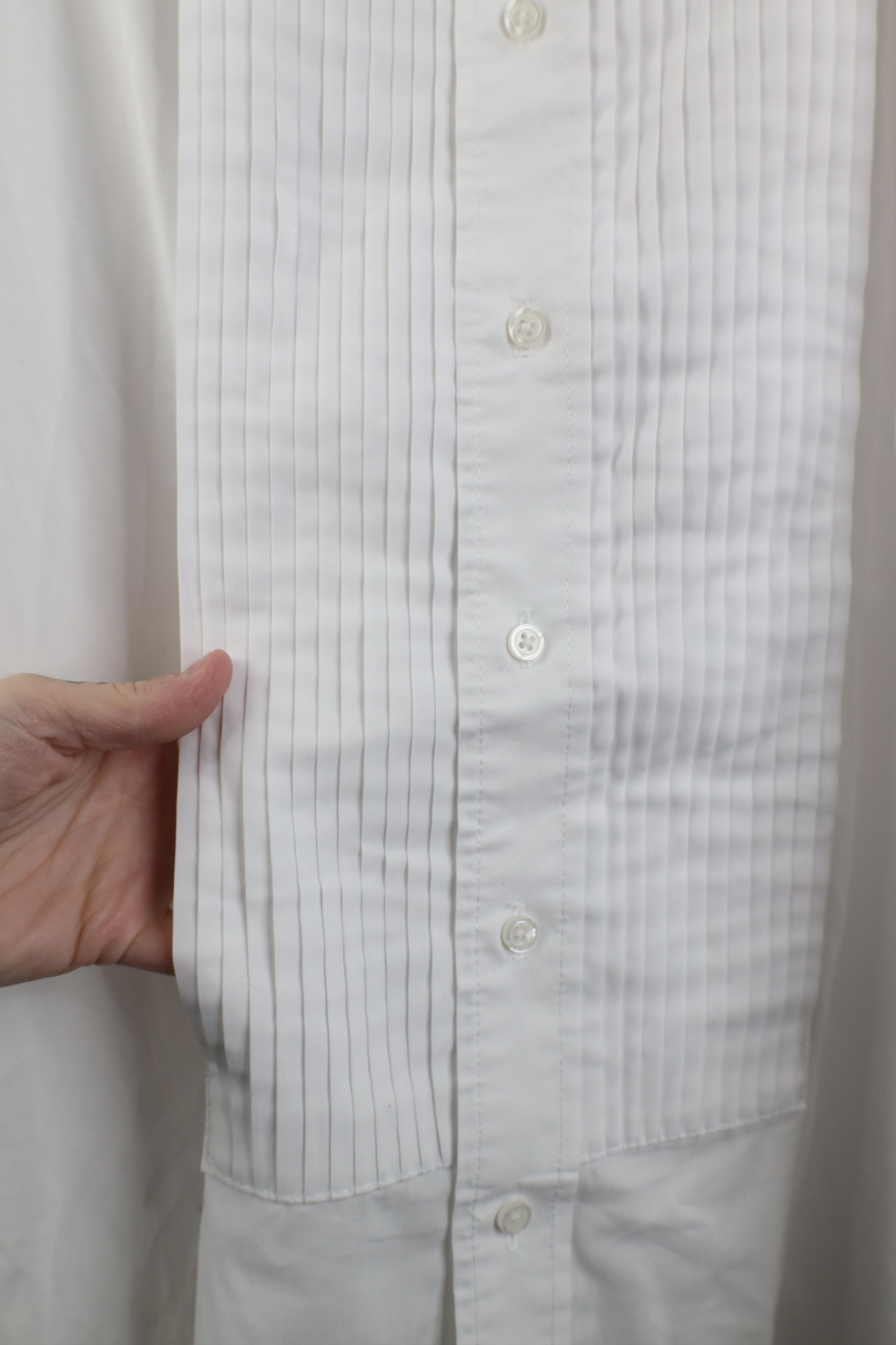Vintage Vintage 90s Streetwear Formal Tuxedo Button Shirt White Size US XXL / EU 58 / 5 - 9 Thumbnail