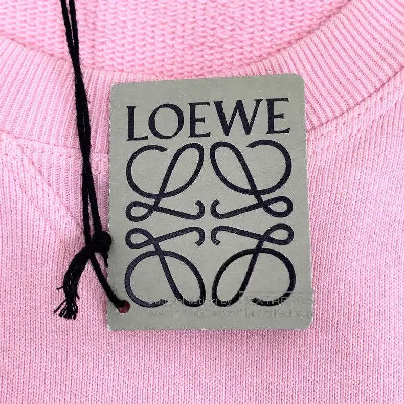 Loewe Loewe Pink Logo Embroidered Crewneck Sweatshirt Size S / US 4 / IT 40 - 6 Thumbnail