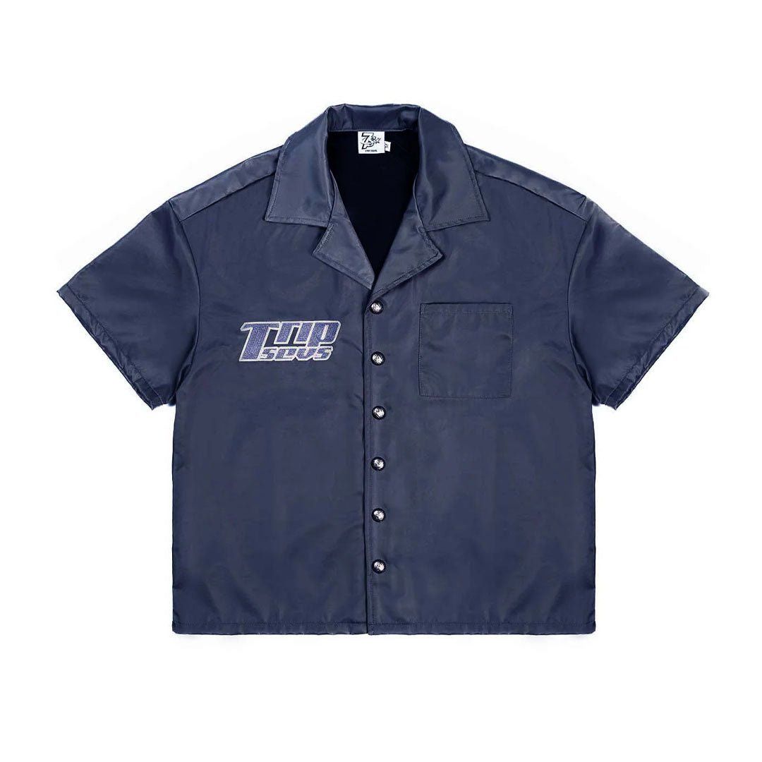 TRIPLE SEVENS Nylon Button Up Navy Size US S / EU 44-46 / 1 - 1 Thumbnail