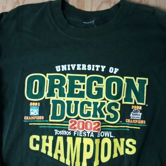 NCAA × Vintage Vintage Oregon Ducks Fiesta Bowl 02 Champions T-Shirt Size US L / EU 52-54 / 3 - 1 Thumbnail