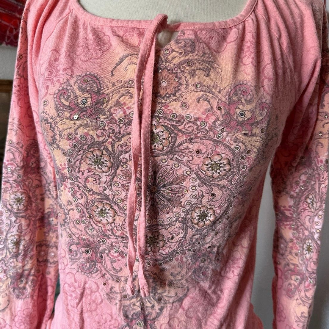 Other sugar tart pink long sleeve bohemian top Size L / US 10 / IT 46 - 2 Thumbnail
