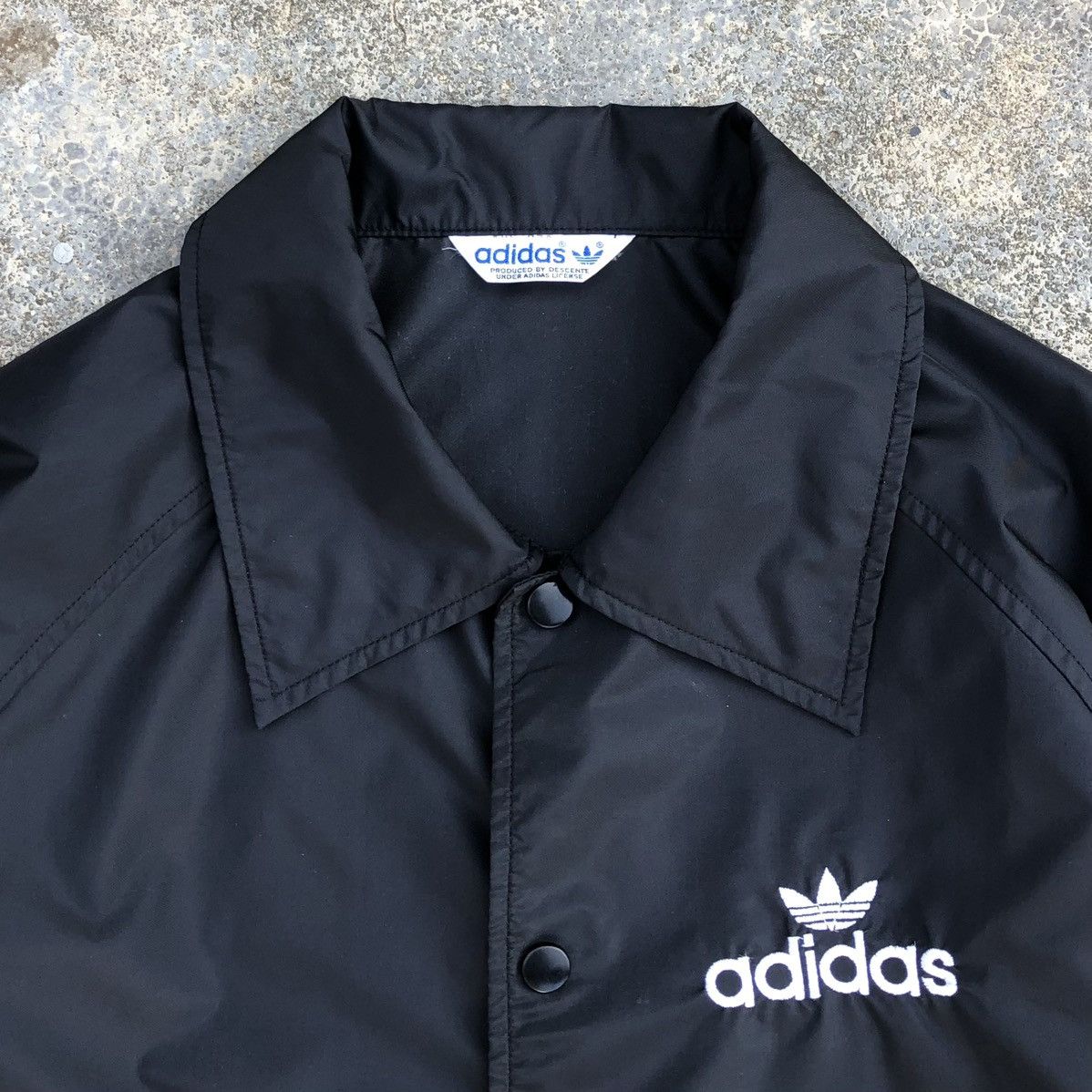 Adidas VTG Adidas 80s Descente License Trefoil Black Coach Jacket Size US M / EU 48-50 / 2 - 4 Thumbnail
