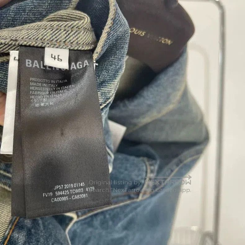 Balenciaga Balenciaga Denim Jacket with Back Logo. Size US L / EU 52-54 / 3 - 5 Thumbnail