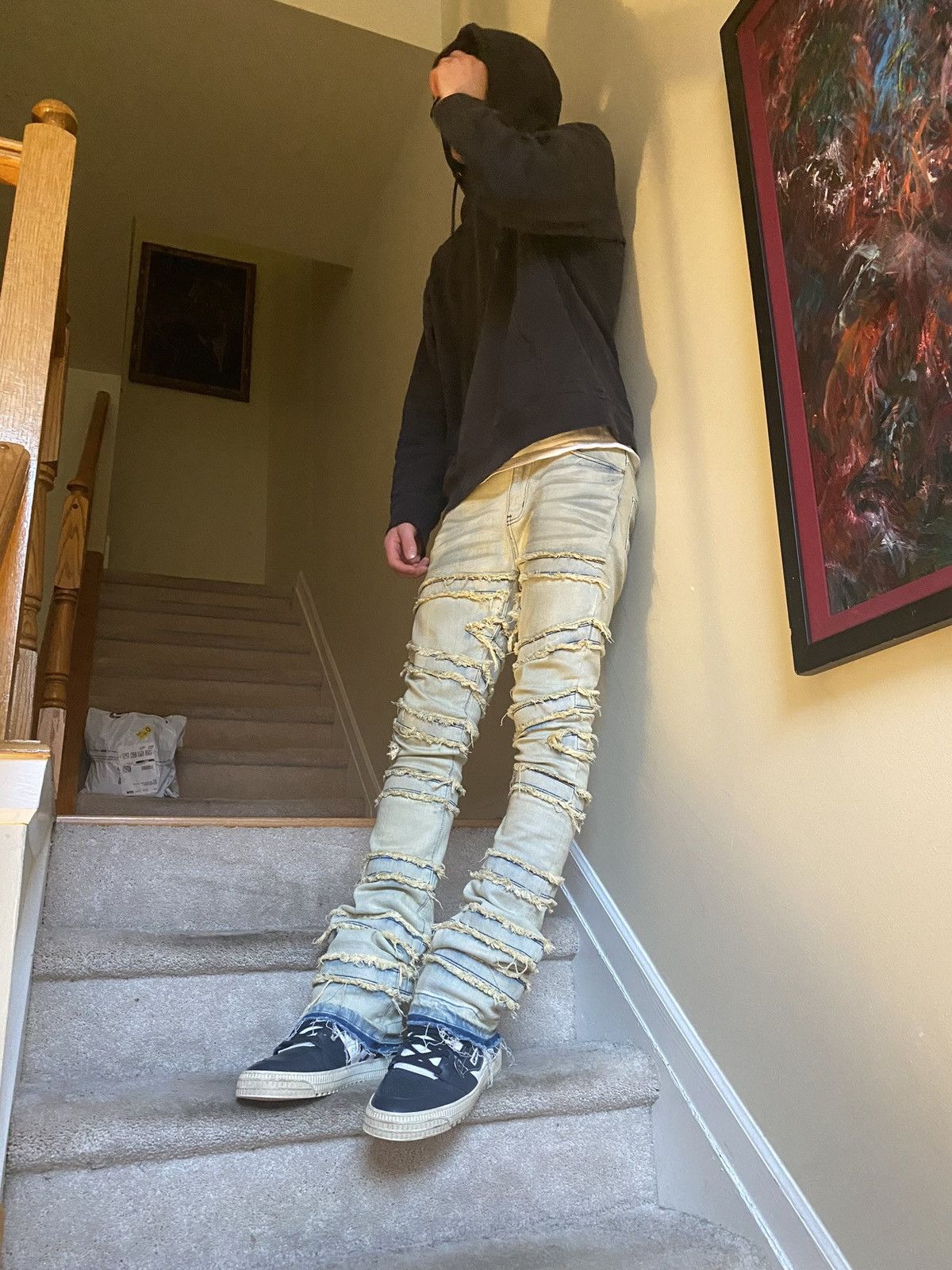 Other Stacked Ripped Blue Jeans Size US 30 / EU 46 - 5 Thumbnail