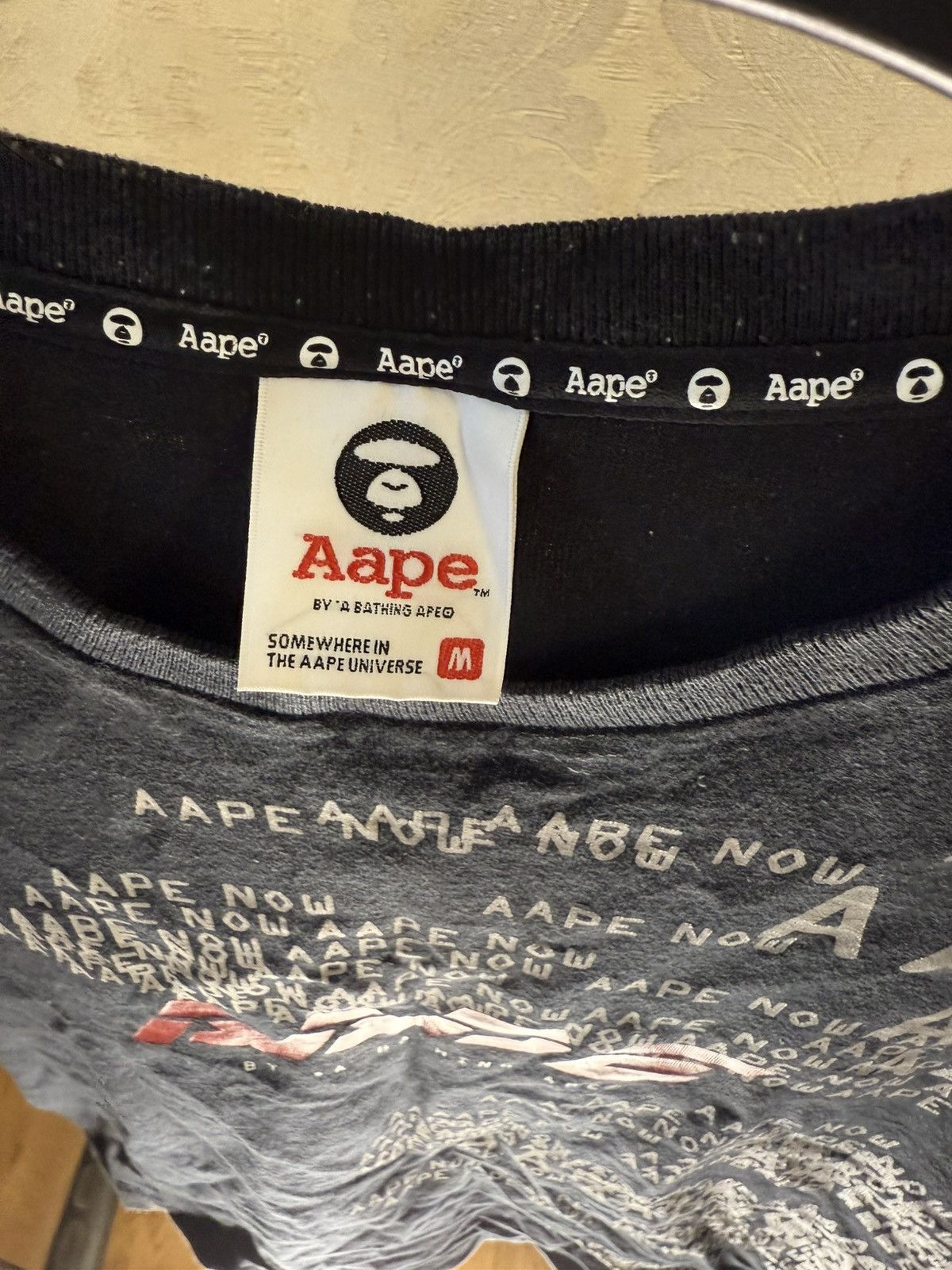 Aape AAPE BLACK T-SHIRT GRAPHIC PRINT STREETWEAR STYLE SIZE M Size US M / EU 48-50 / 2 - 6 Thumbnail