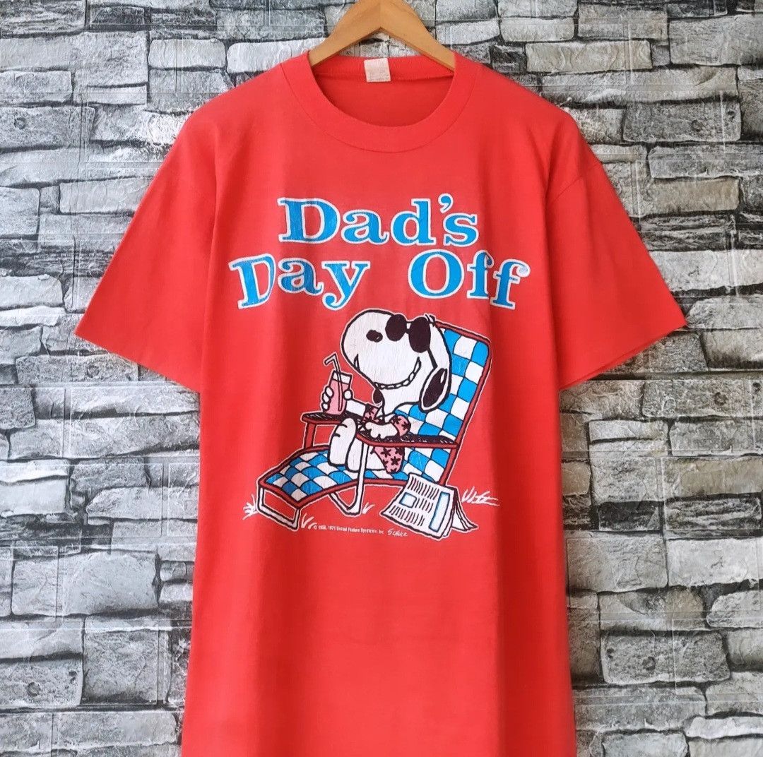 Cartoon Network Vintage 70/80s Snoopy Dad's Day Off Tshirt Size US M / EU 48-50 / 2 - 2 Thumbnail