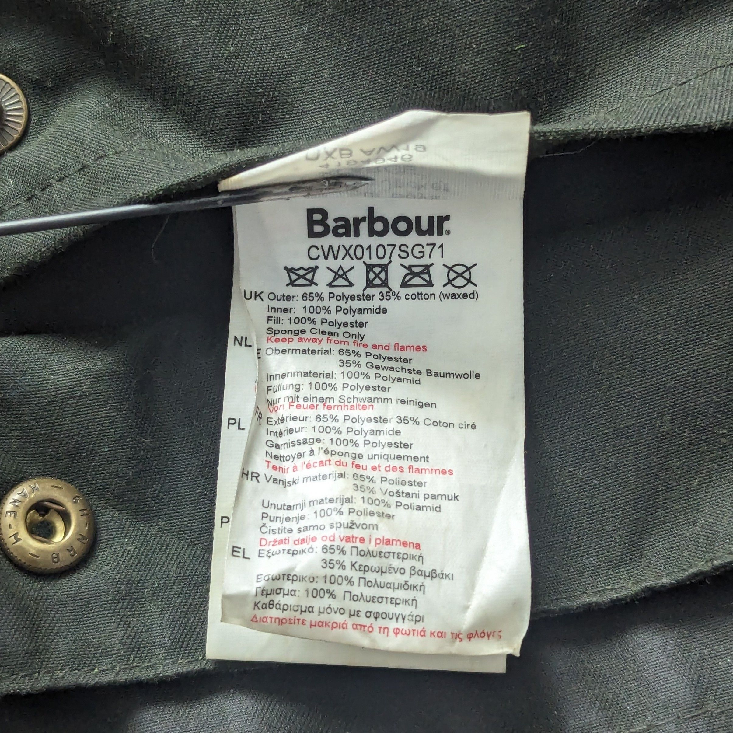 Barbour Barbour Boys Durham Wax Jacket Size XL Junior Waxed Cotton Size US XL / EU 56 / 4 - 17 Thumbnail