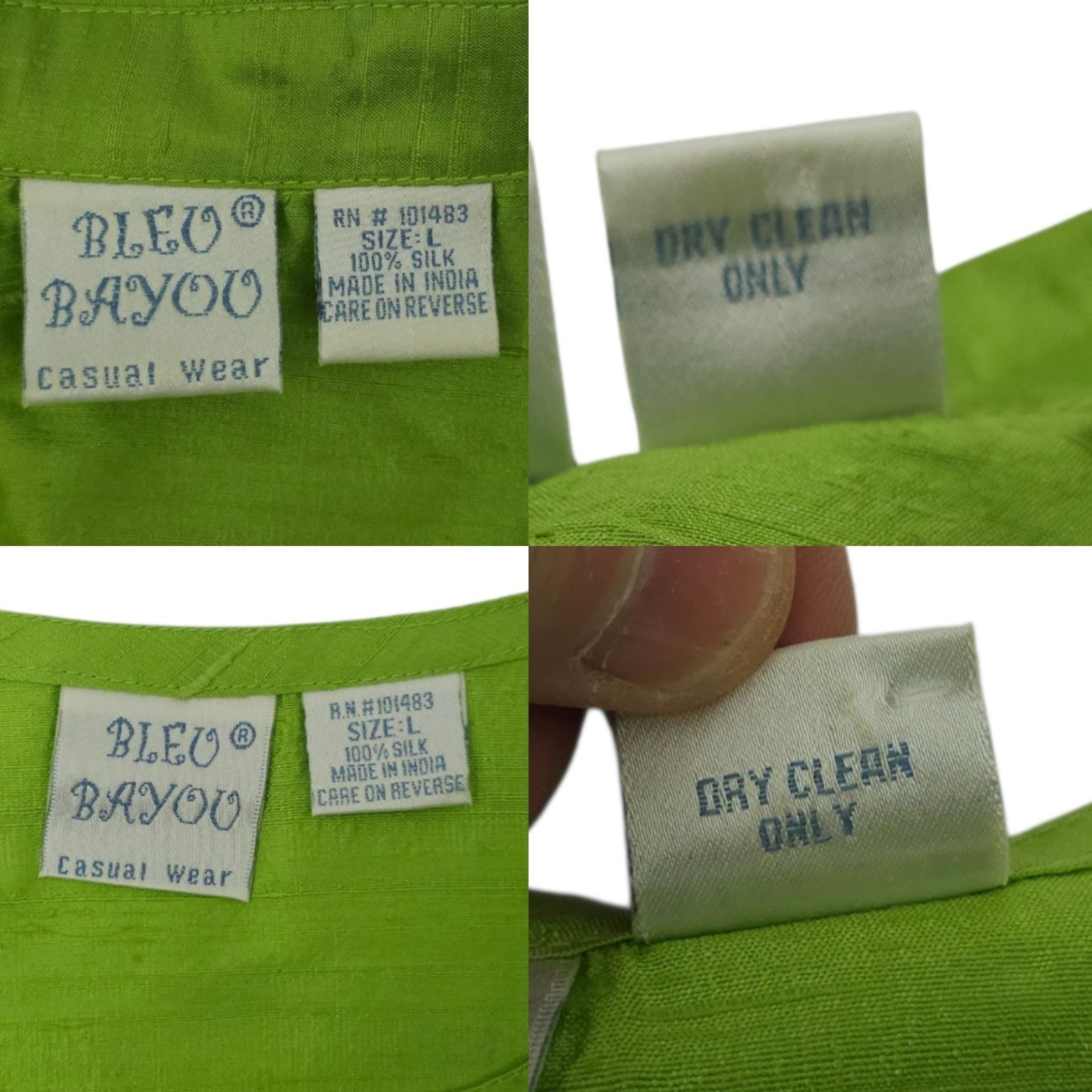 Other Bleu Bayou Jacket Tank 2pc Set L Lime Green Silk Sequin Size L / US 10 / IT 46 - 8 Thumbnail