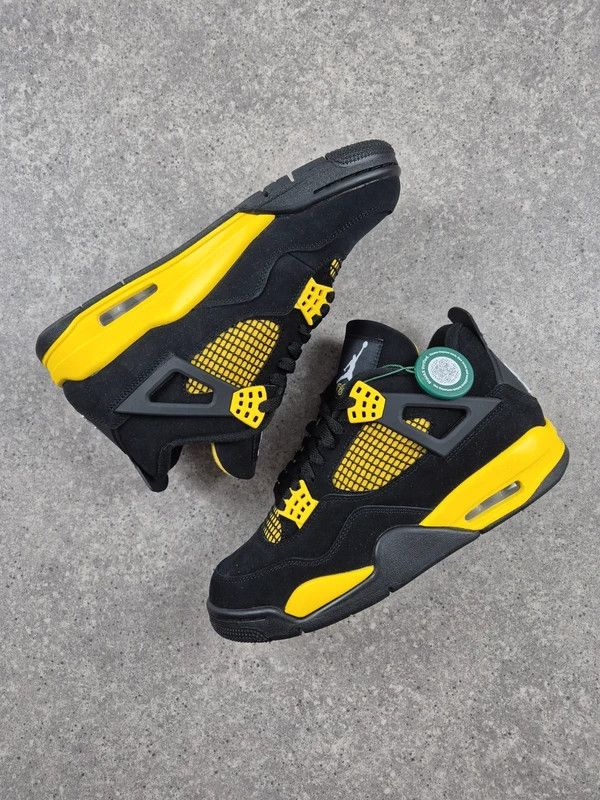 Jordan Brand Nike Jordan 4 Thunder Retro Men's Black Sneakers Size 42 Size US 8.5 / EU 41-42 - 2 Thumbnail