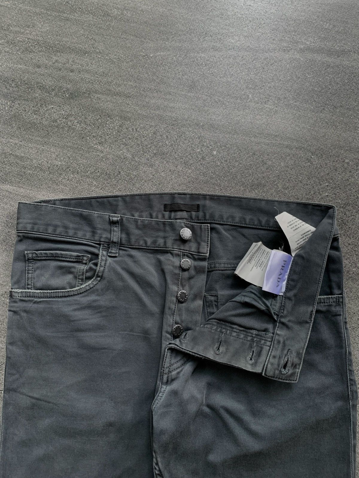 Prada FREE TAX! Faded Slim Cut Denim Jeans Size US 31 - 4 Thumbnail