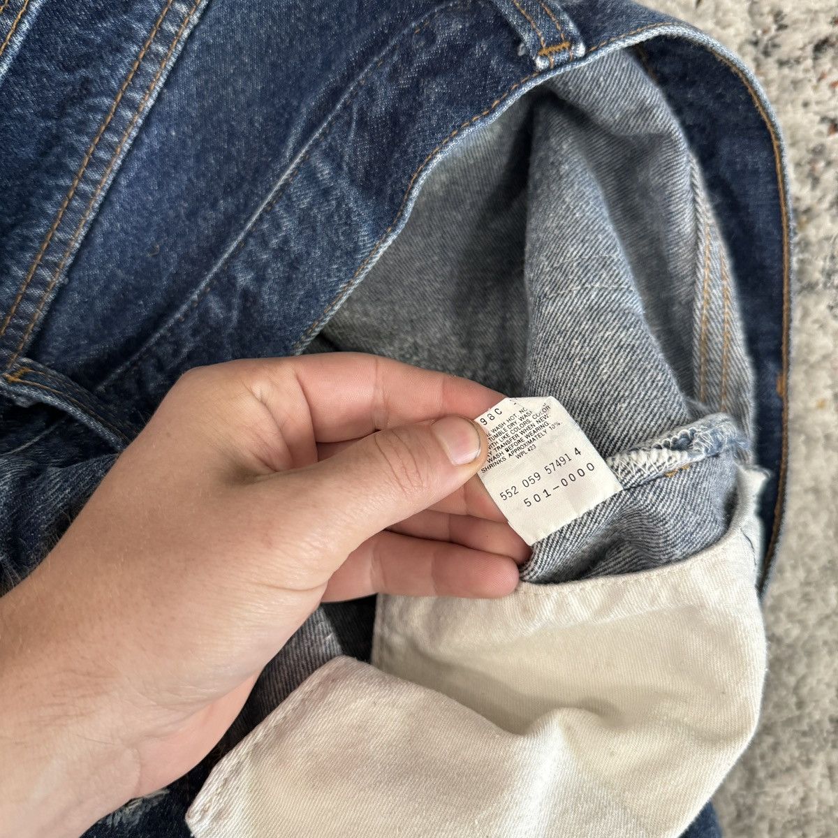 Japanese Brand × Levi's × Vintage Vintage 80s Levi’s 501 dark wash wide leg button fly jeans Size US 36 / EU 52 - 8 Thumbnail
