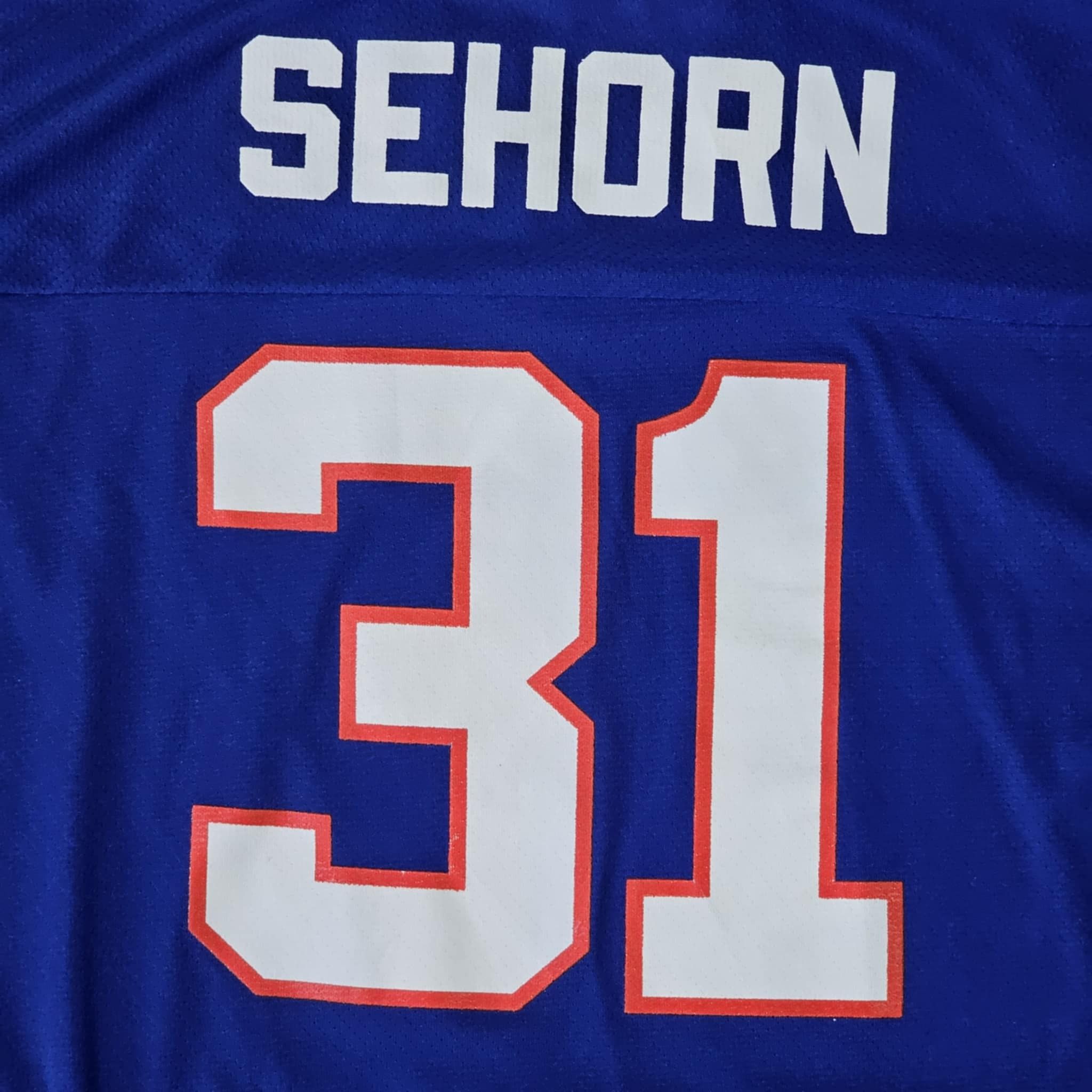 NFL New York Giants 90s Jason Sehorn Logo 7 Football Jersey Size US XXL / EU 58 / 5 - 7 Thumbnail