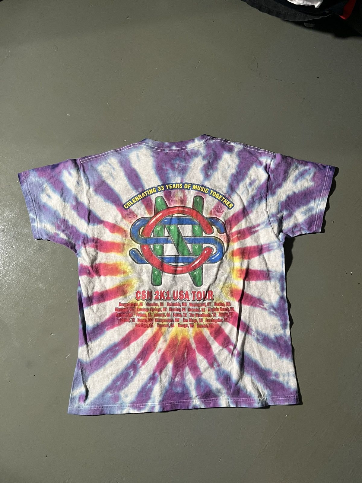 Other Vintage Crosby, Stills & Nash CSN 2K1 USA Tour T-shirt Size US XL / EU 56 / 4 - 4 Thumbnail