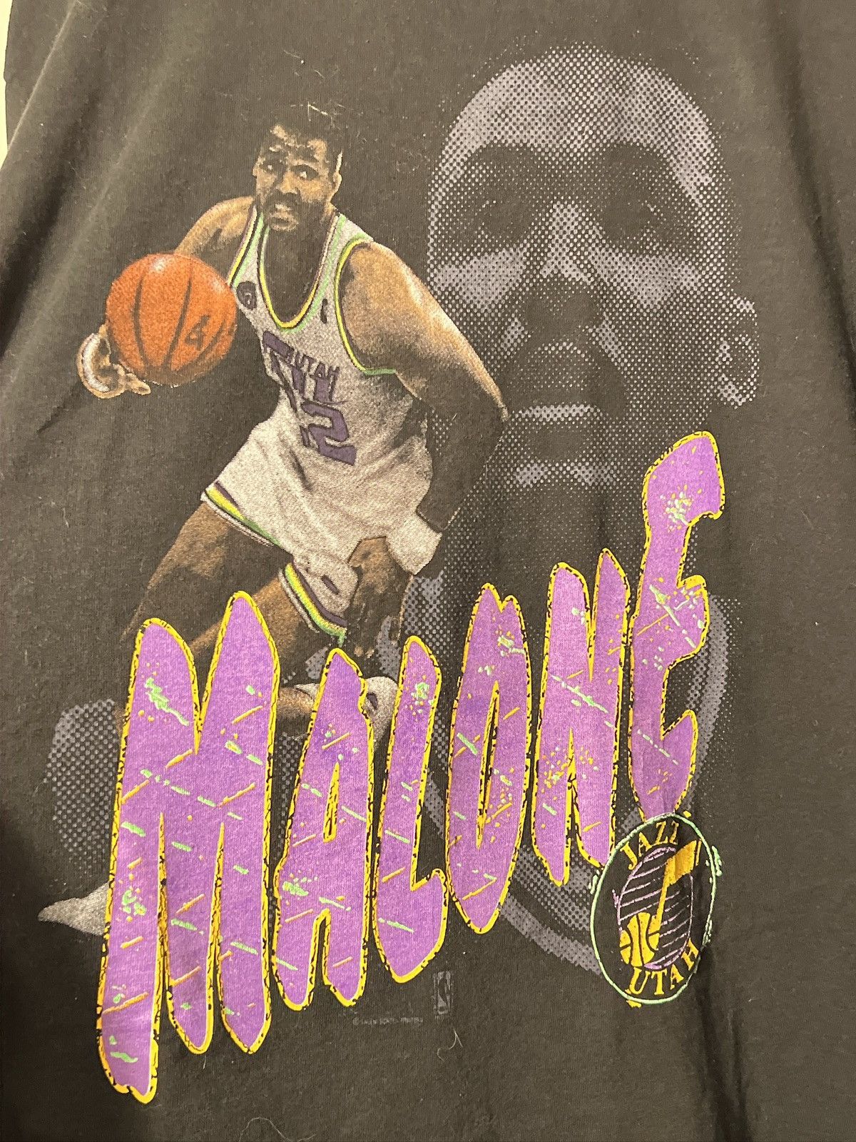 Salem Sportswear Vintage 90s Salem Karl Malone Player Tee Utah Jazz Size US XL / EU 56 / 4 - 2 Thumbnail