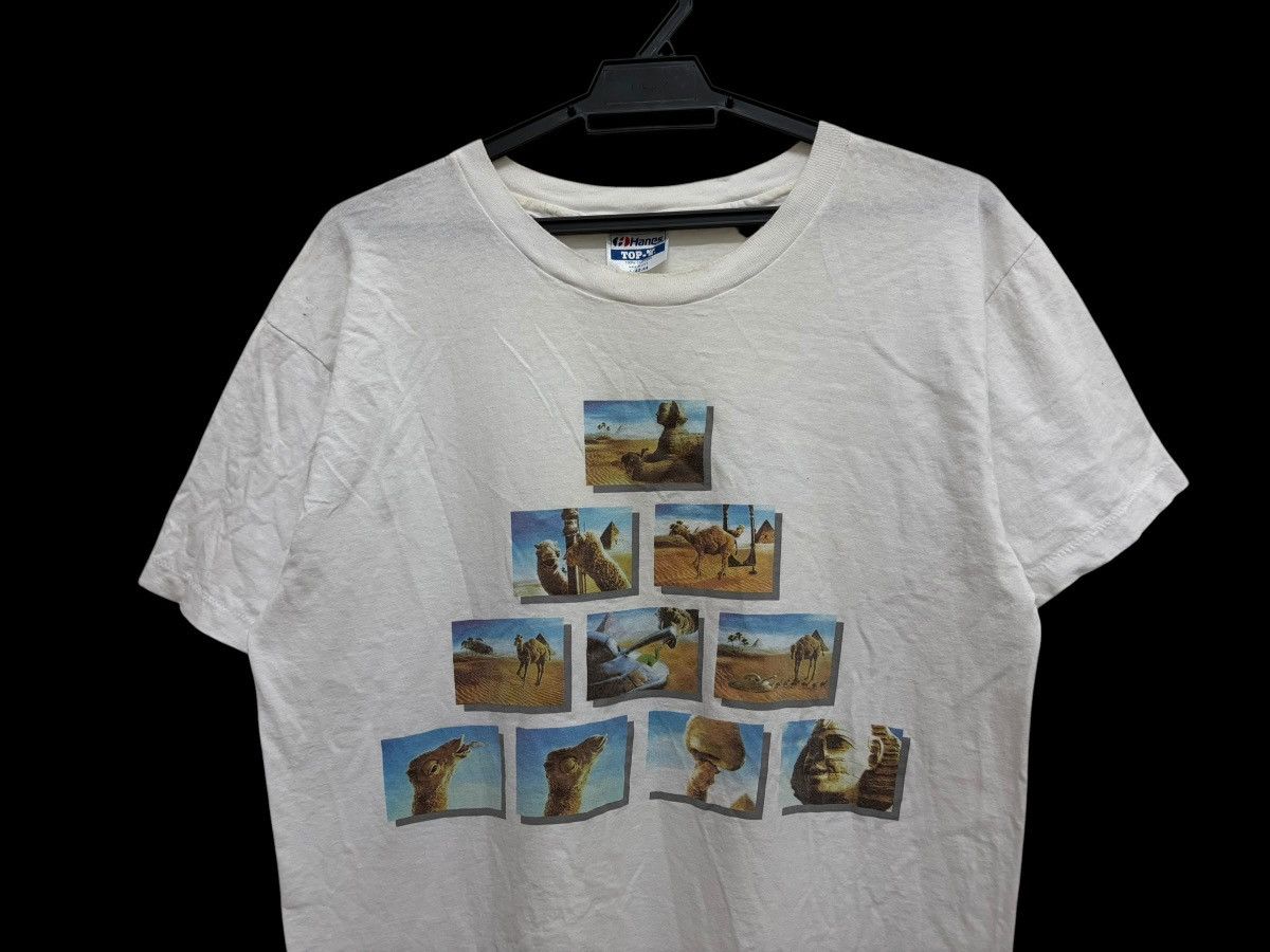Hanes 80s 90s ALIEN UFO CAMEL RAVE TECHNO SURREAL ART TEE RARE Size US L / EU 52-54 / 3 - 3 Thumbnail