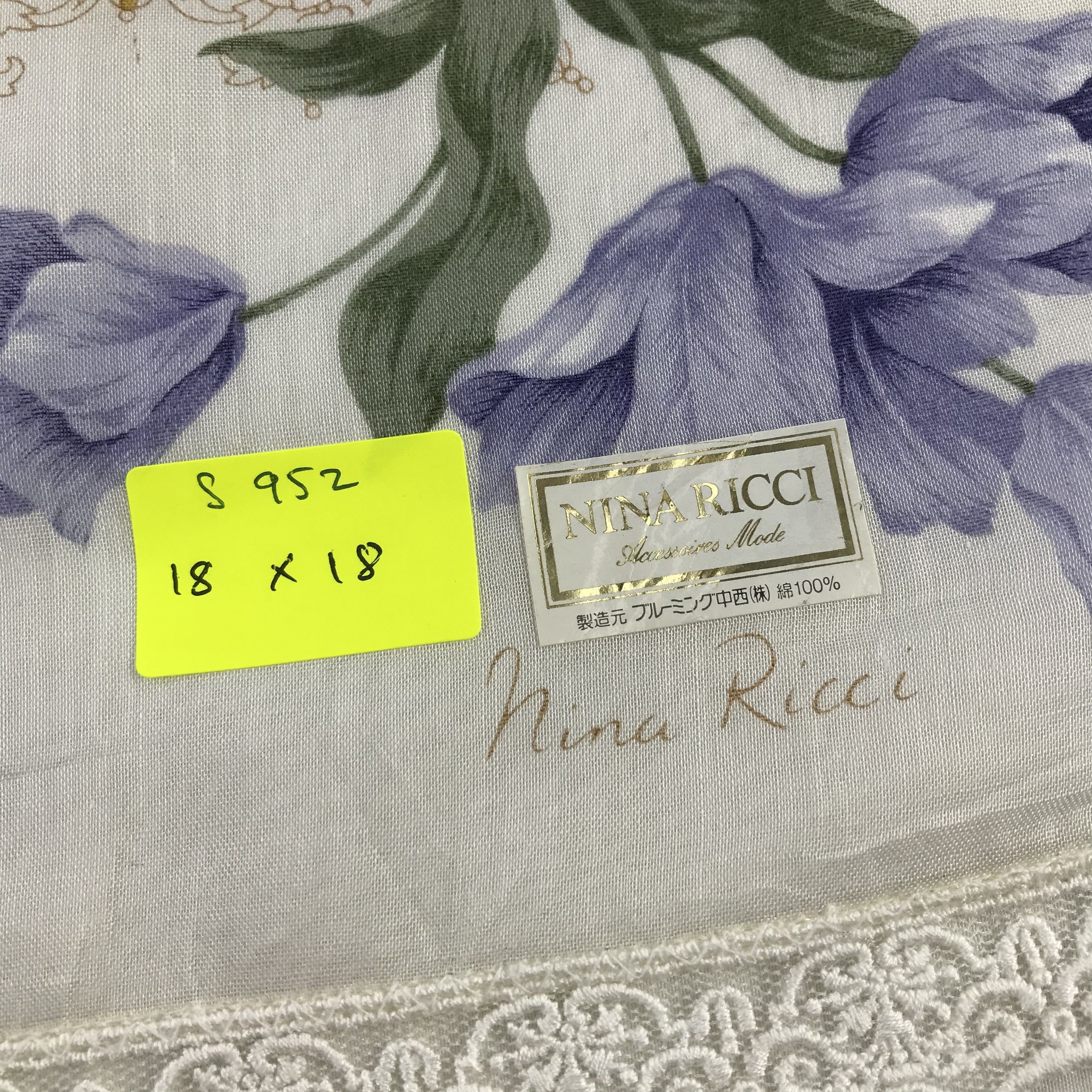 Nina Ricci × Vintage Nina Ricci Bandana / Handkerchief / Neckerchief - S952 Size ONE SIZE - 5 Thumbnail