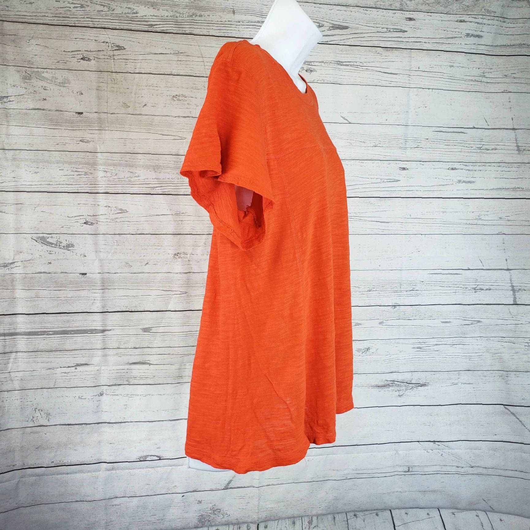 Banana Republic VINTAGE Banana Republic Womens Shirt Orange Flutter Sleeve Cotton Blend M Size M / US 6-8 / IT 42-44 - 2 Thumbnail