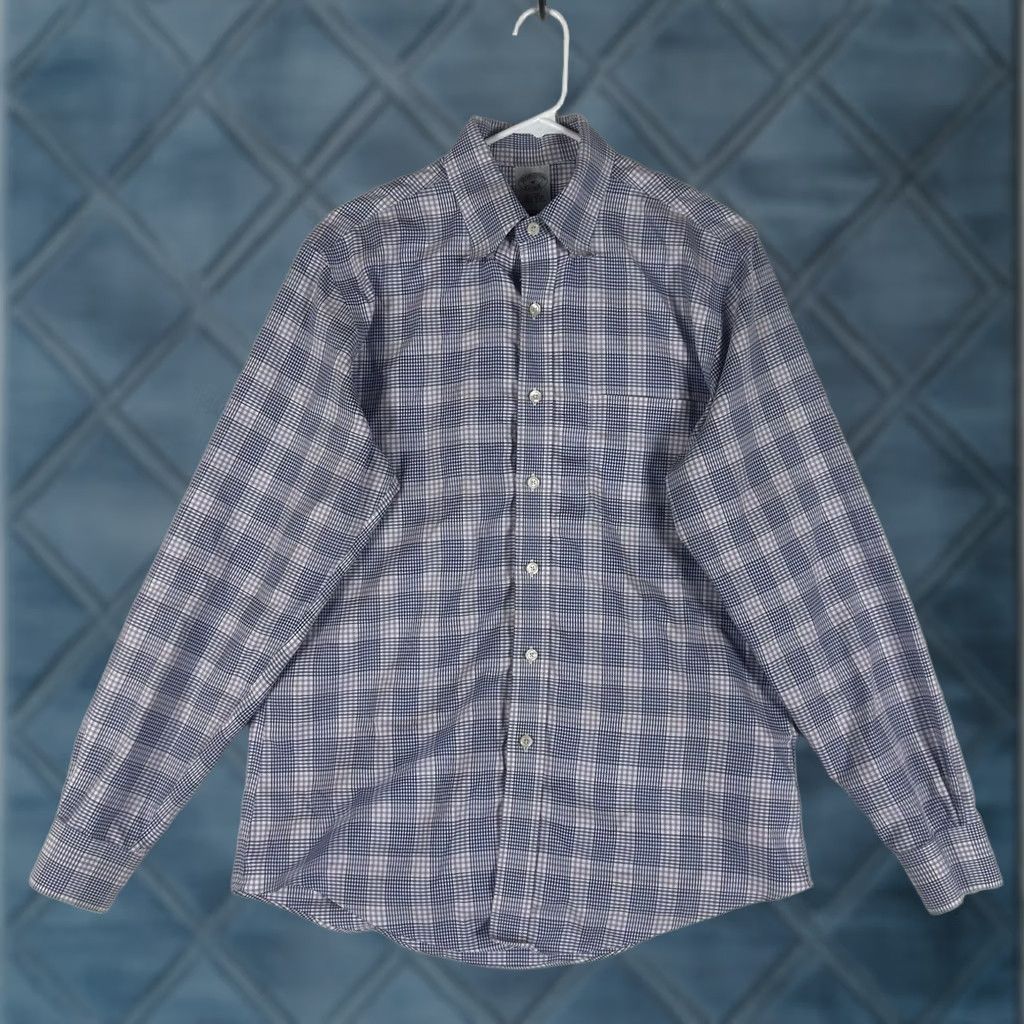 Brooks Brothers Brooks Brothers Button-Up Shirt Mens M Long Sleeve Non-Iron Blue Purple Plaid Button-Down Casual Clothing Boy? Size US M / EU 48-50 / 2 - 1 Thumbnail