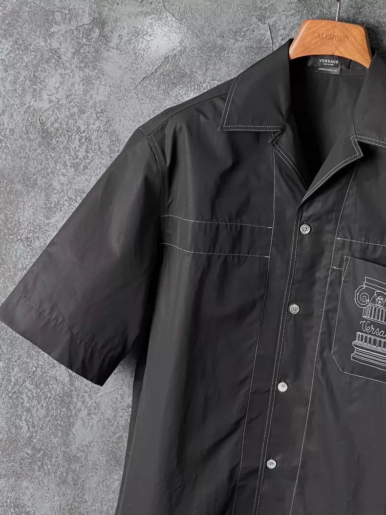Versace Versace Black cotton short-sleeved shirt Size US XS / EU 42 / 0 - 5 Thumbnail