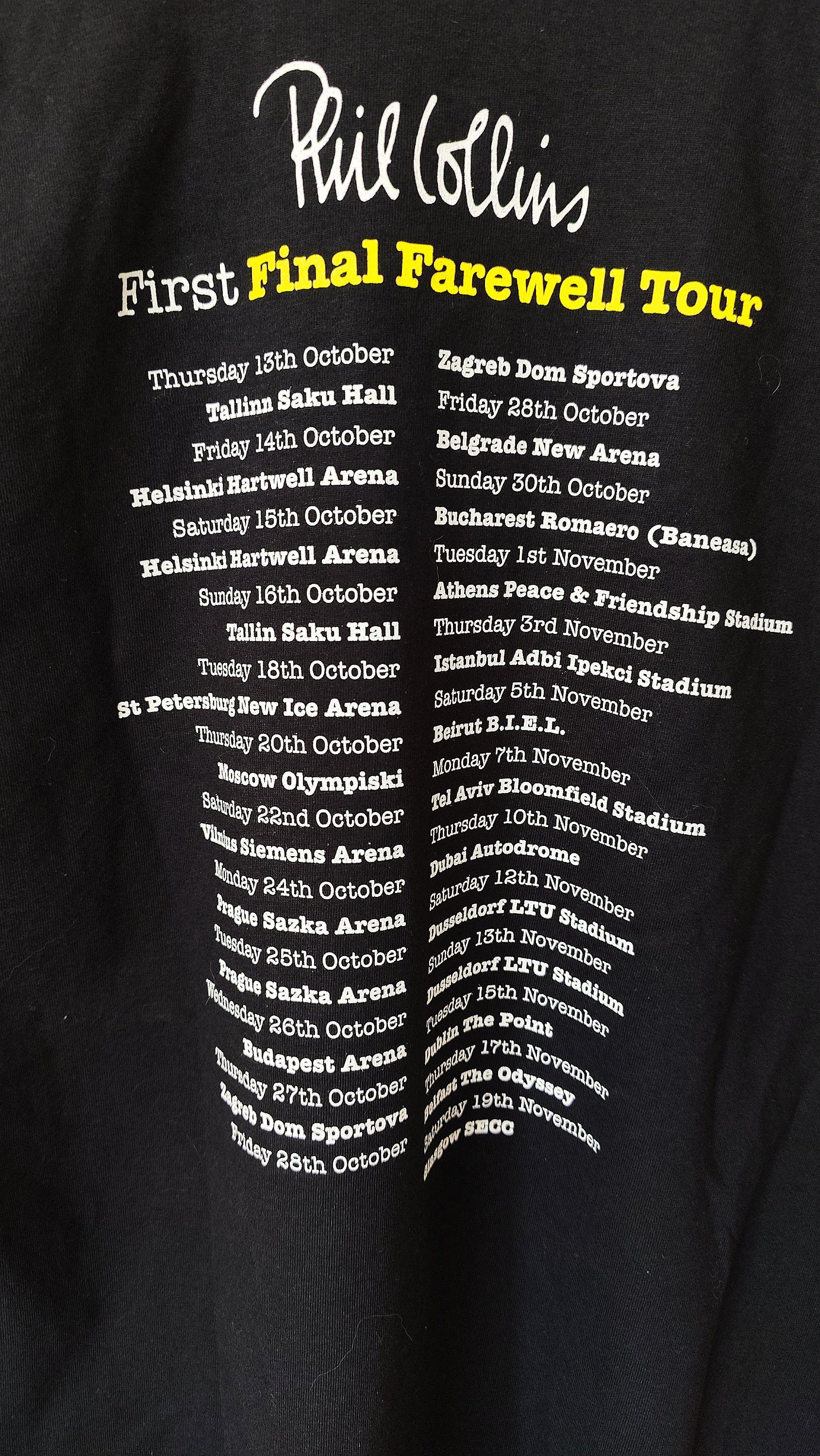 Band Tees Phil Collins First Final Farewell Tour VTG Vintage tshirt Size US L / EU 52-54 / 3 - 5 Thumbnail