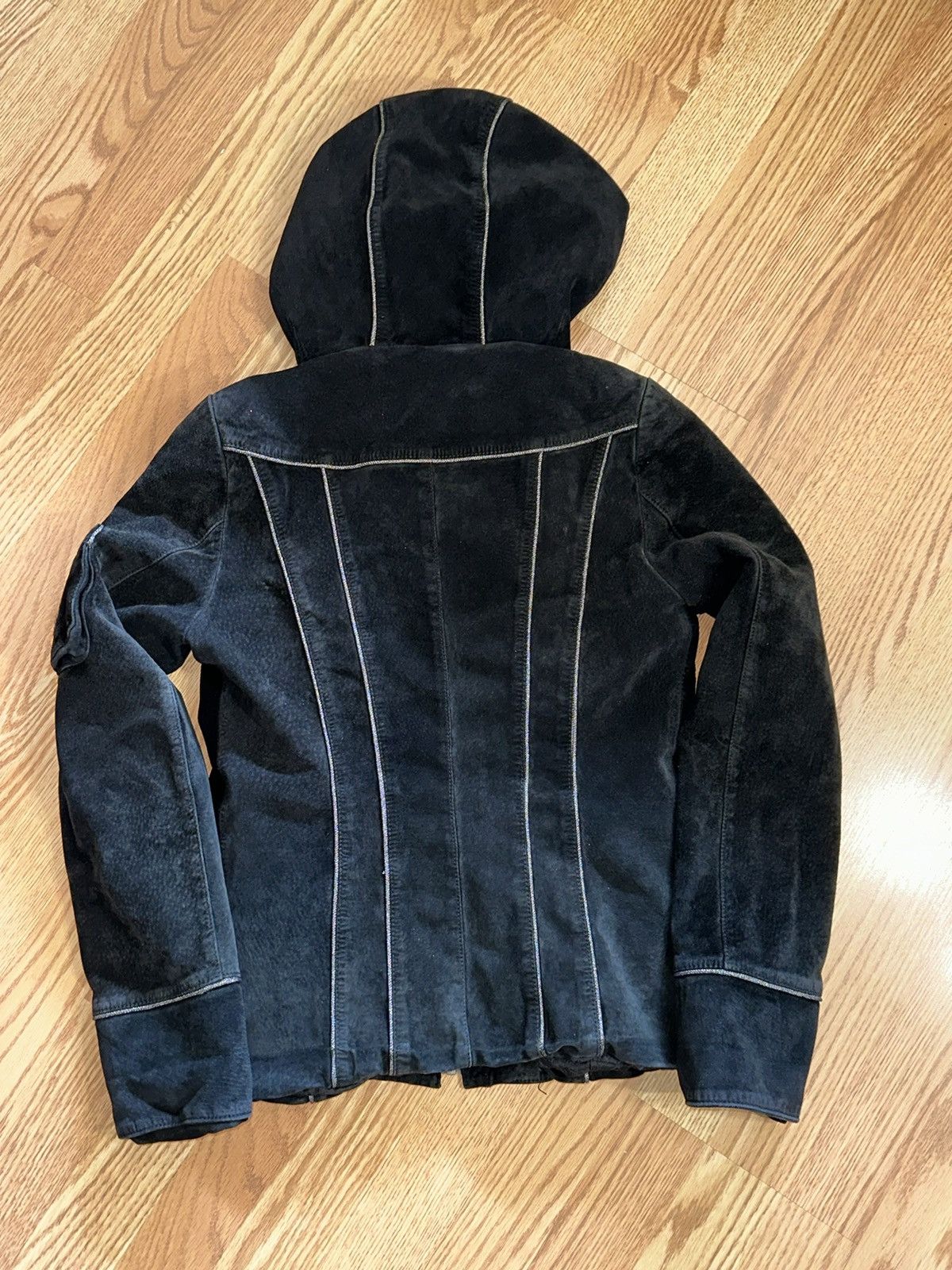 Other 2000s JAPANESE ISSEY MIYAKE STYLE RARE LEATHER SUEDE JACKET Size US XS / EU 42 / 0 - 4 Thumbnail