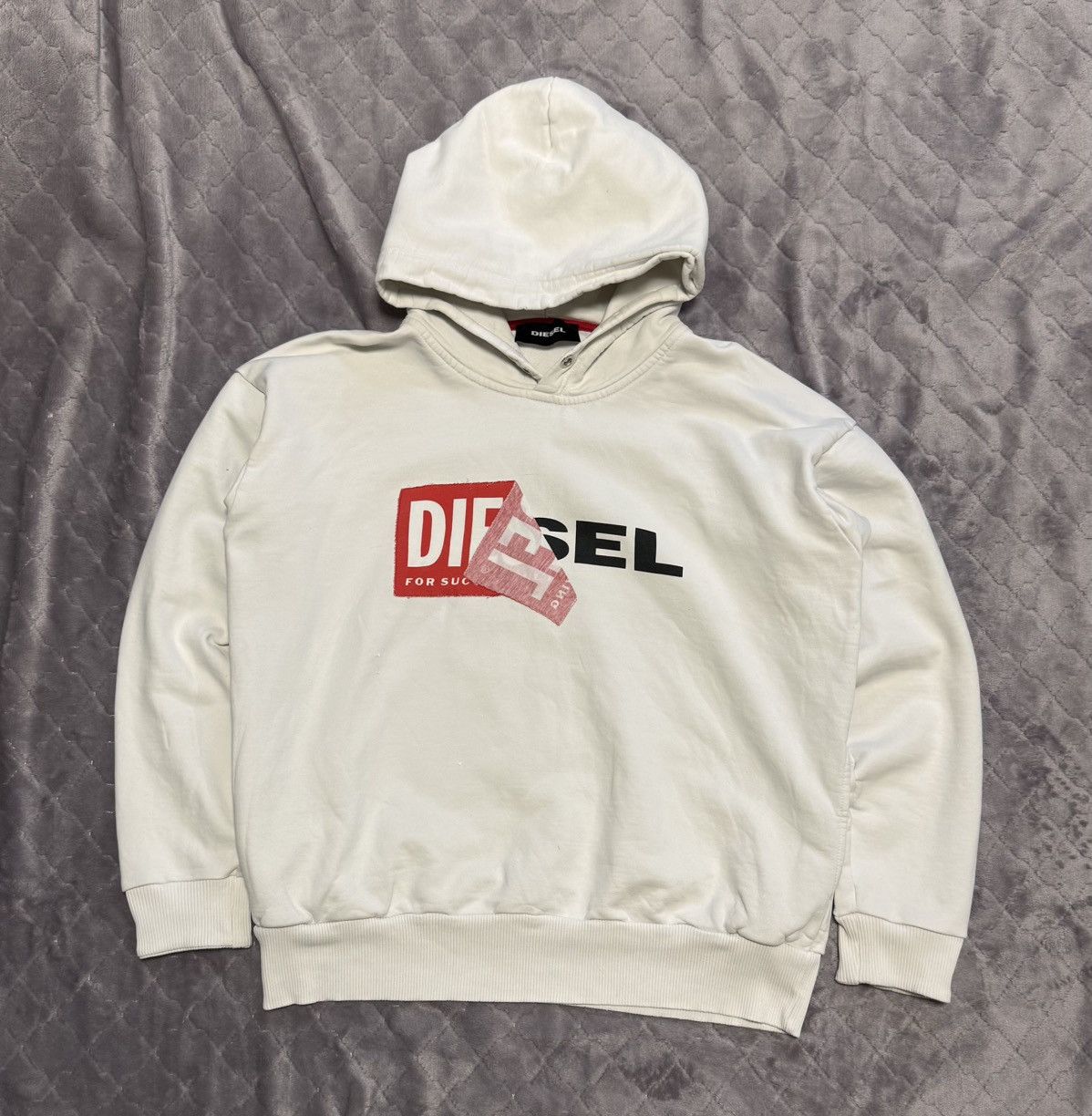 Diesel × Vintage Vintage y2k Diesel Big Logo Hoodie Size US S / EU 44-46 / 1 - 1 Thumbnail
