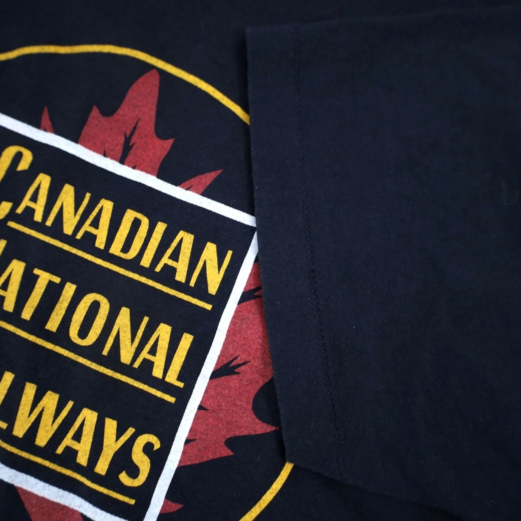 Vintage VINTAGE Canadian National Railways Mens XL Graphic T Shirt Black Size US XL / EU 56 / 4 - 5 Thumbnail