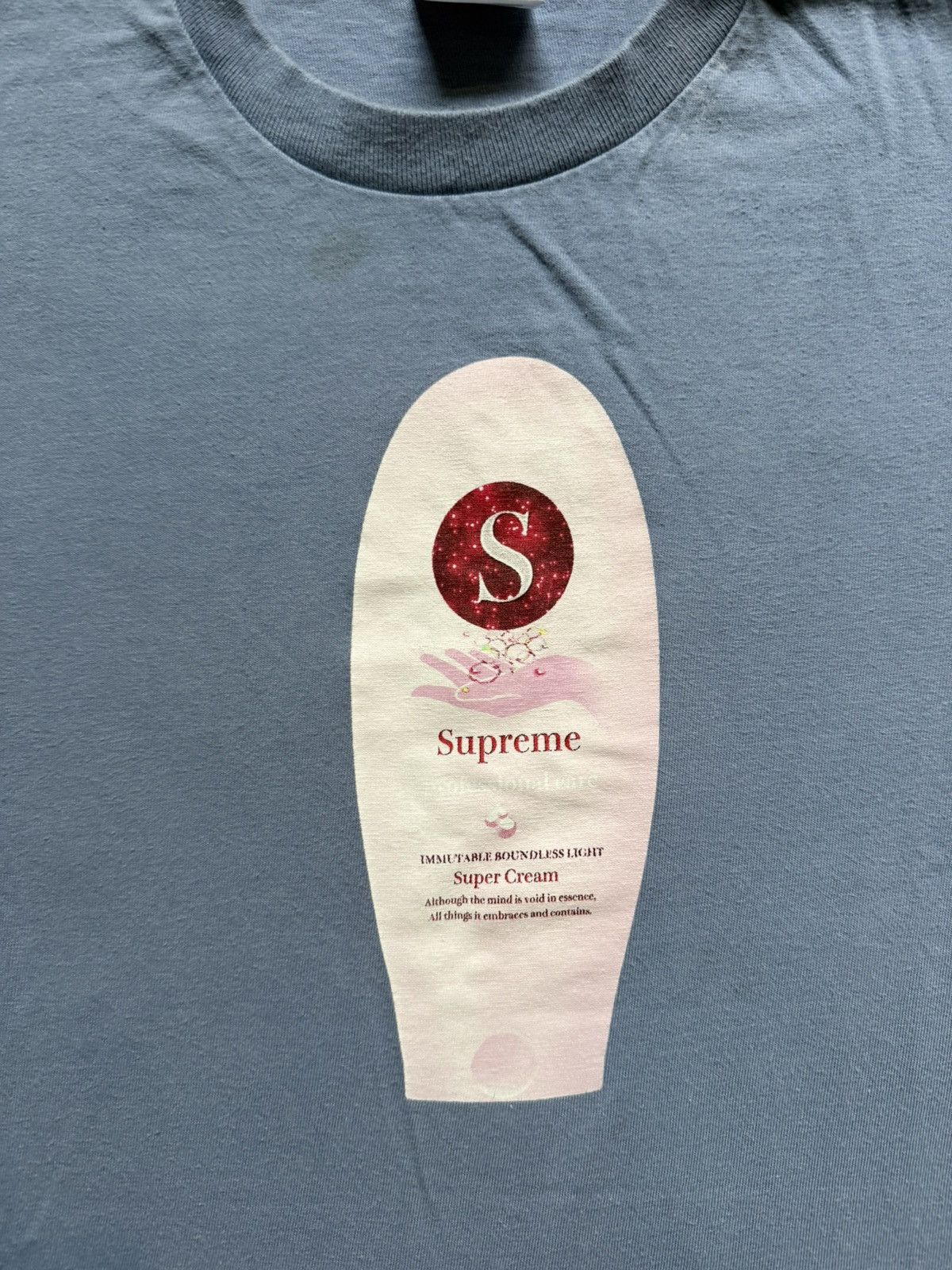 Supreme Supreme Super Cream Lotion Baby Blue Tee Size US L / EU 52-54 / 3 - 2 Thumbnail