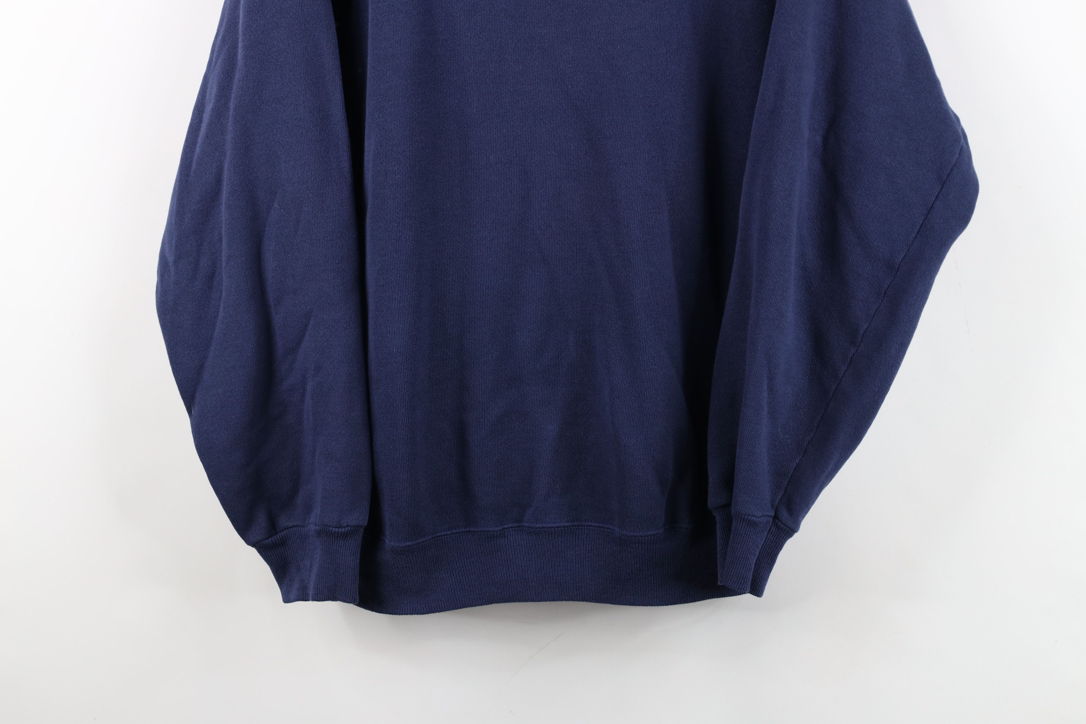 Hanes Vintage 80s 90s Hanes Crewneck Sweatshirt Navy Blue USA Size US L / EU 52-54 / 3 - 3 Thumbnail