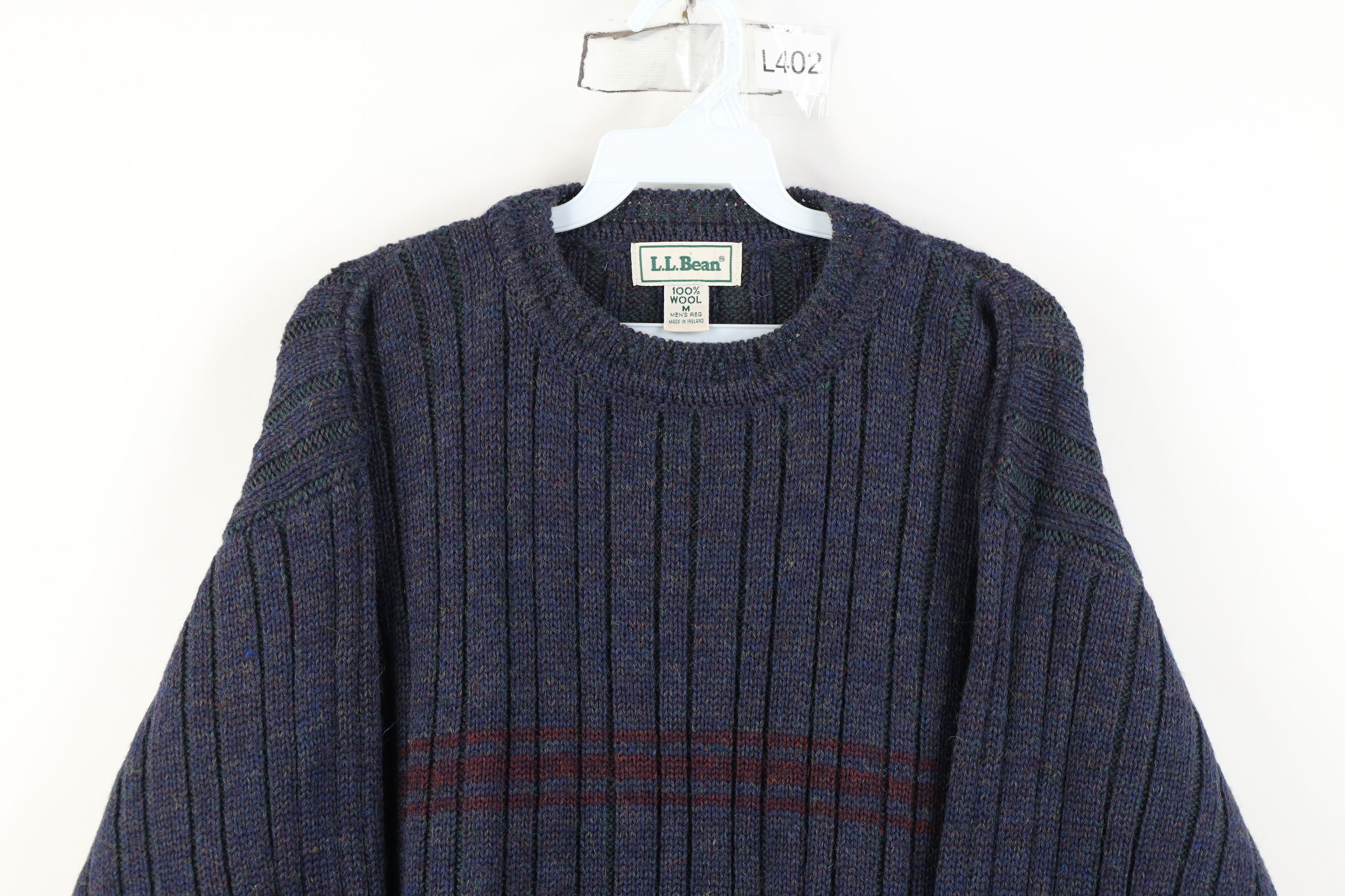 L.L. Bean Vintage 70s LL Bean Wool Ribbed Knit Crewneck Sweater Size US M / EU 48-50 / 2 - 2 Thumbnail