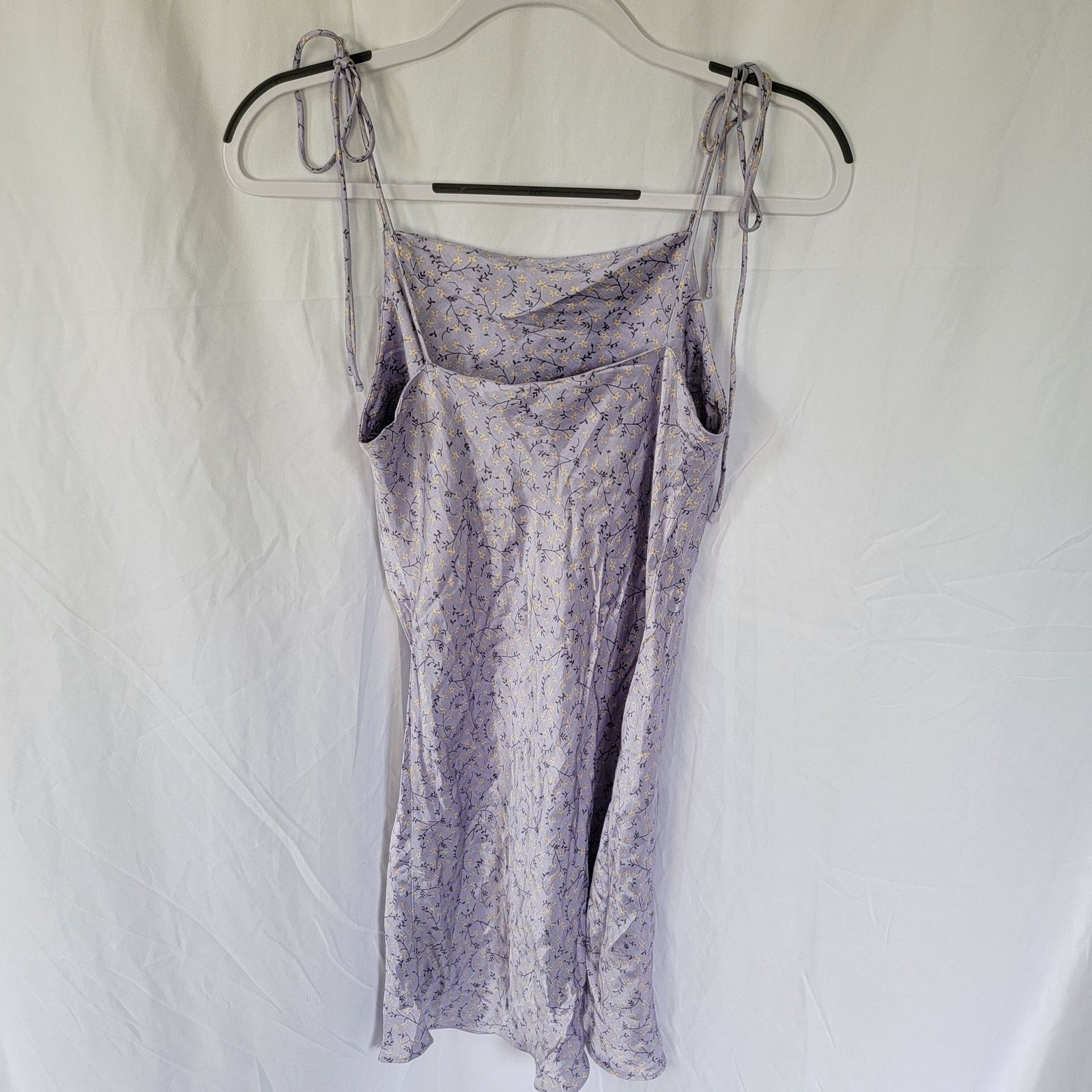 Zara Zara Purple Floral Satin Y2K Slip Dress Size Small Size S / US 4 / IT 40 - 10 Thumbnail