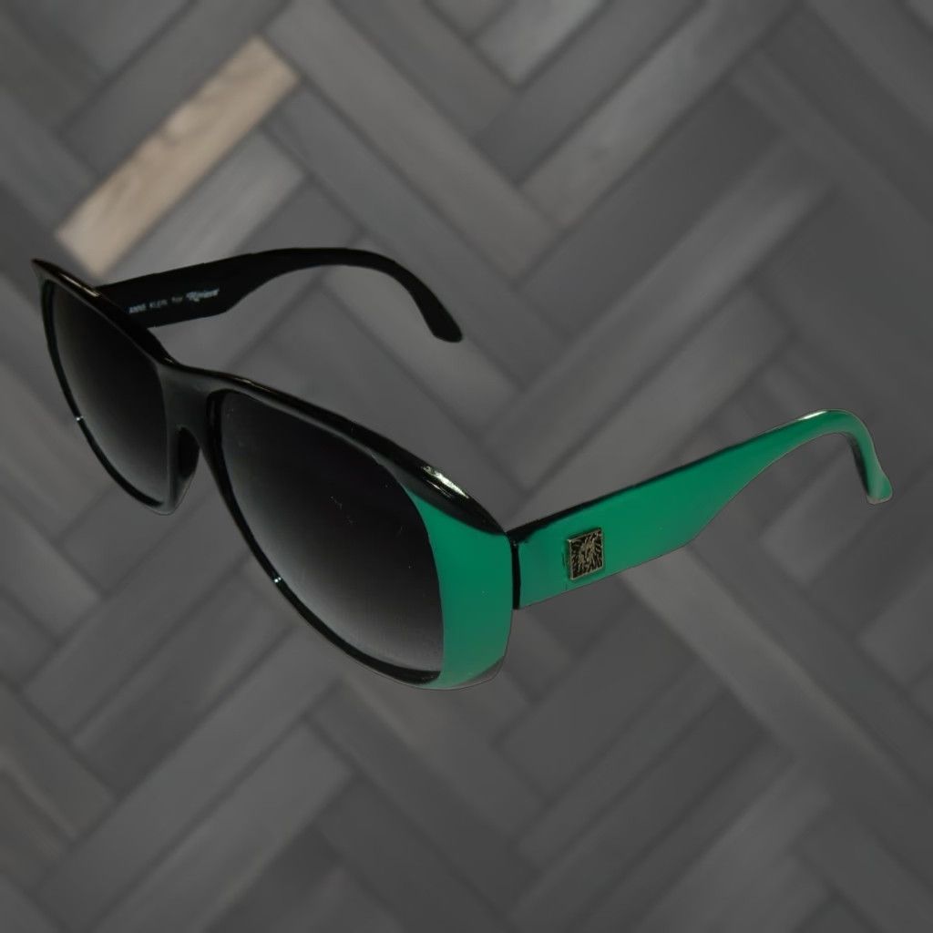 Anne Klein VINTAGE Anne Klein Sunglasses Riviera Green & Black Women's Italian Fashion Size ONE SIZE - 1 Thumbnail