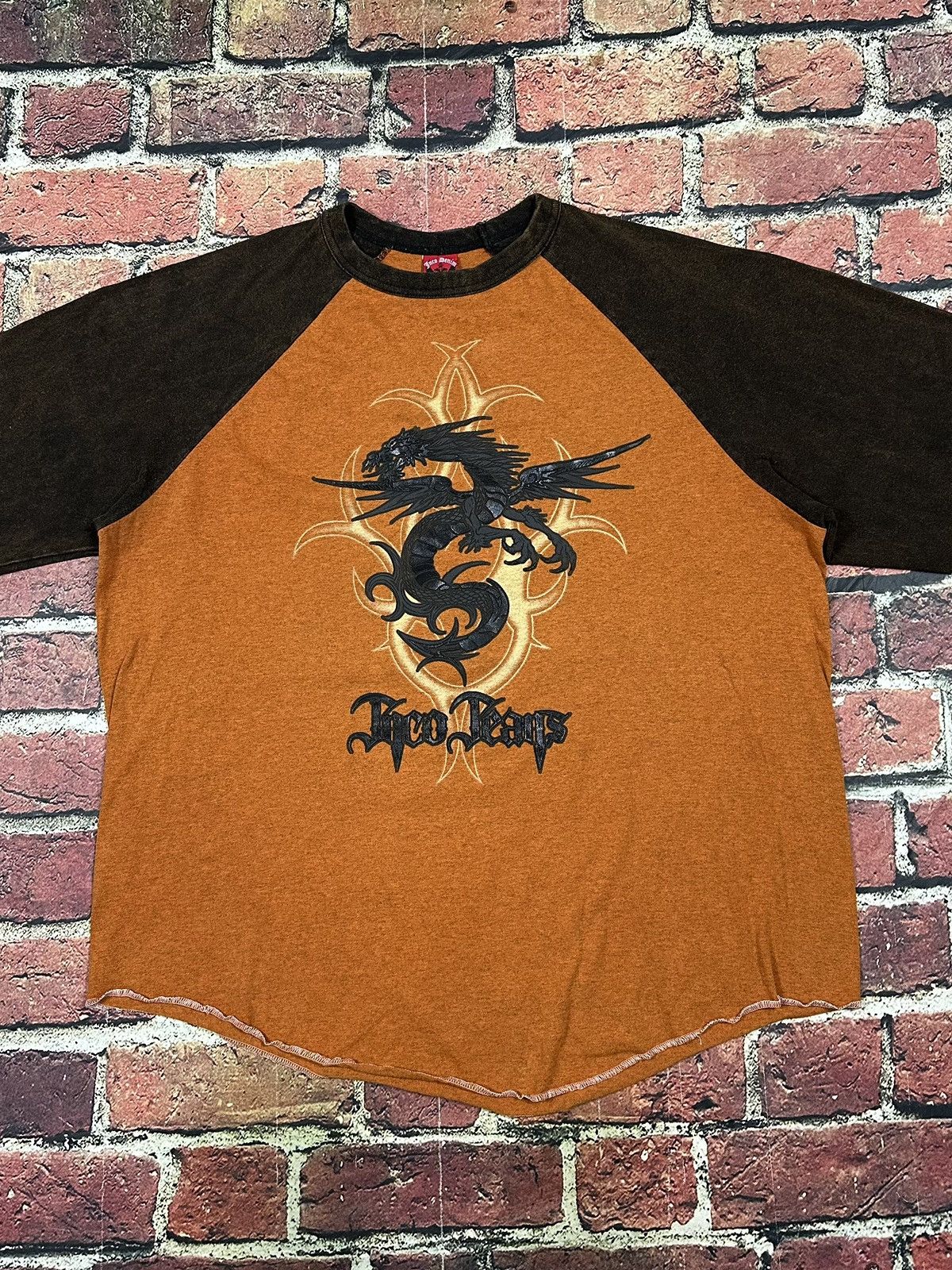 Vintage JNCO Jeans T Shirt Dragon Tribal Graphic Long Sleeve