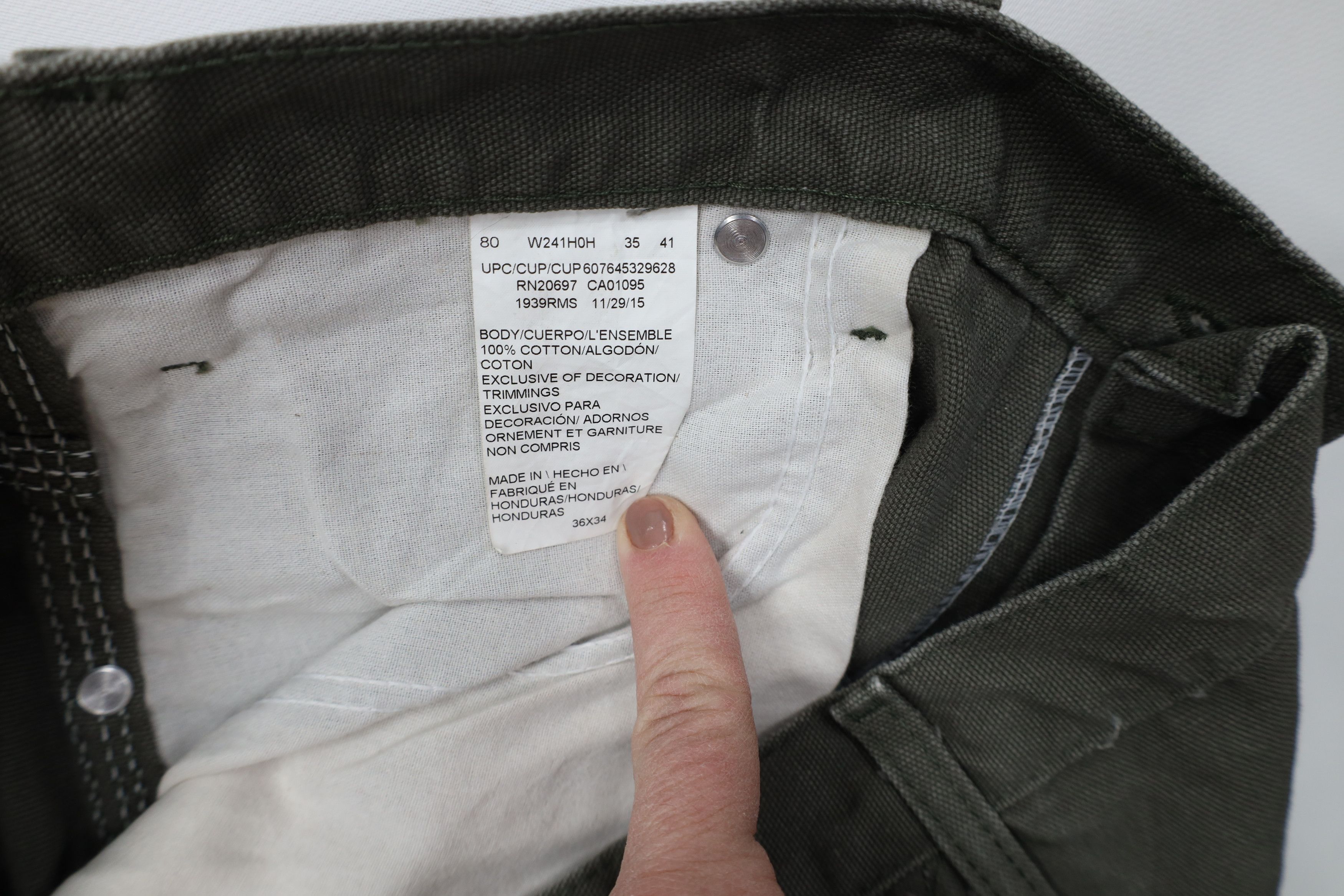 Dickies Vintage Y2K Dickies Canvas Wide Leg Dungaree Pants Green Size US 36 / EU 52 - 9 Thumbnail