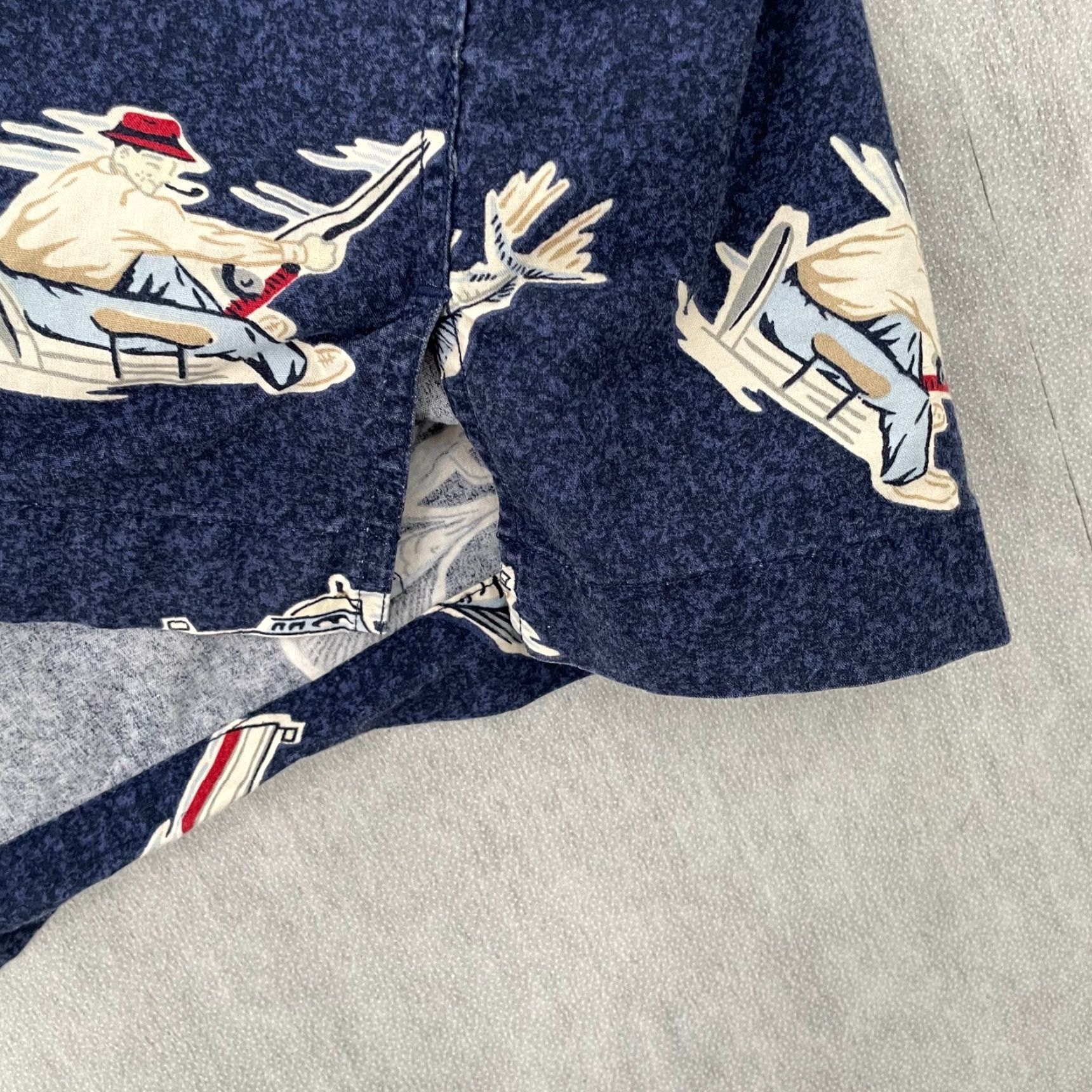 Tommy Hilfiger Vintage Tommy Hilfiger Men's Shirt XL Short Sleeve Collared Nautical Marlin Logo Blue 90s Size US XL / EU 56 / 4 - 5 Thumbnail