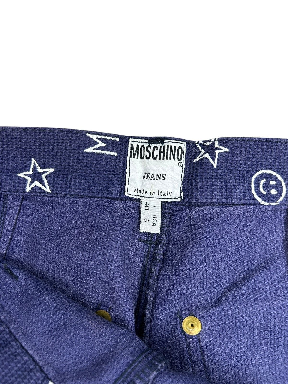 Moschino 90s Monogram Trousers Size 27" / US 4 / IT 40 - 4 Thumbnail