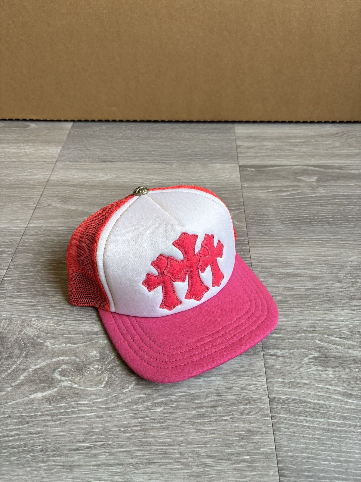 Chrome Hearts Chrome Hearts Neon Pink Triple Cross Cemetery Hat Size ONE SIZE - 3 Thumbnail